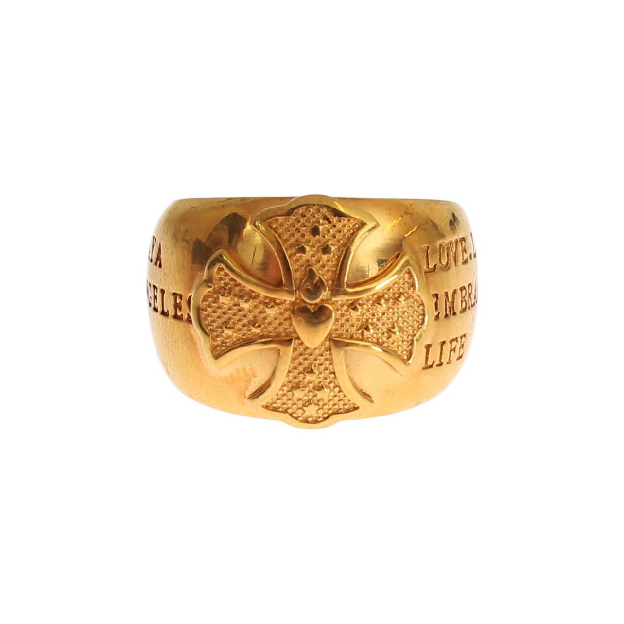 Nialaya Glamorous Gold-Plated Sterling Silver Ring Ring Nialaya Sandy Brown