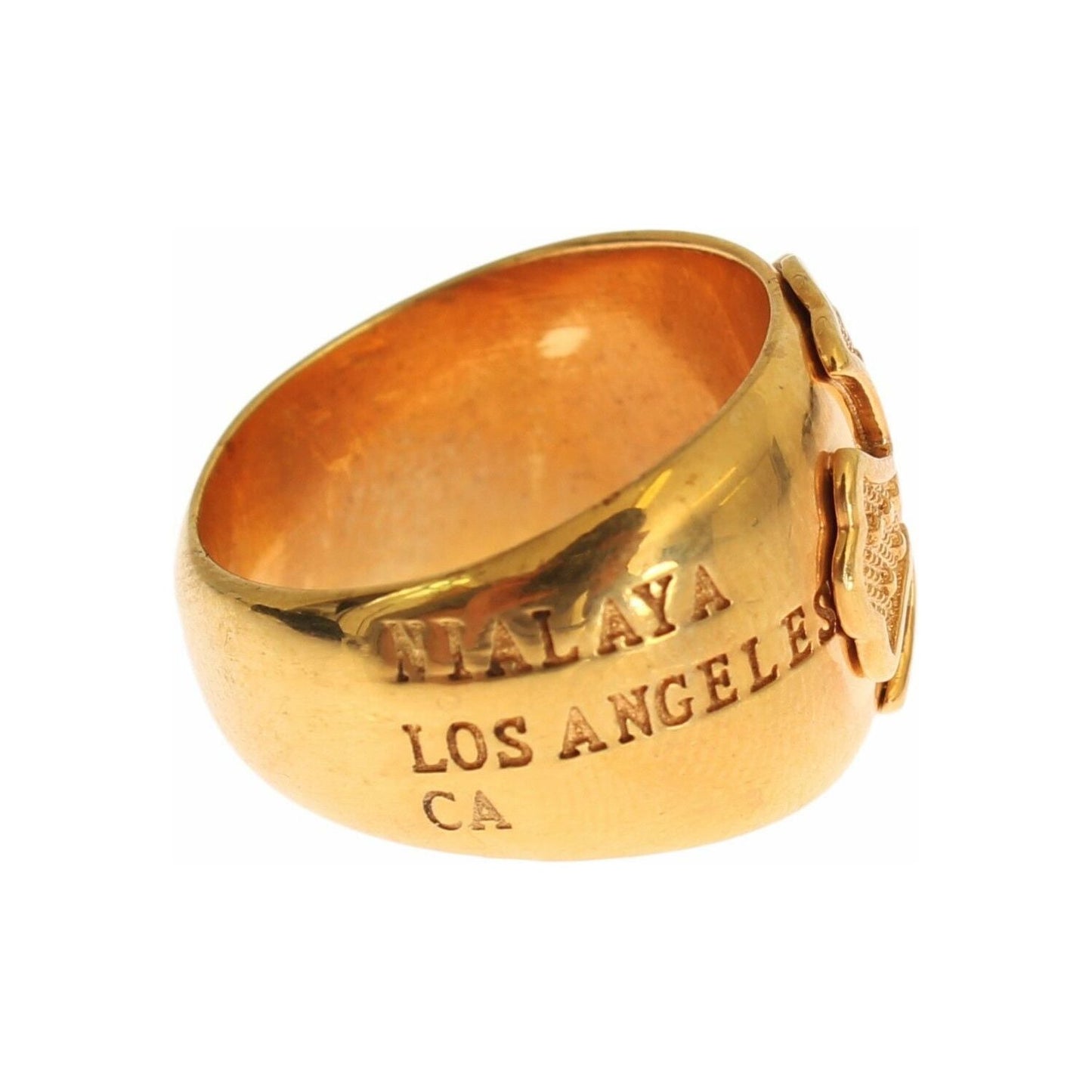 Nialaya Glamorous Gold-Plated Sterling Silver Ring Ring Nialaya Sandy Brown