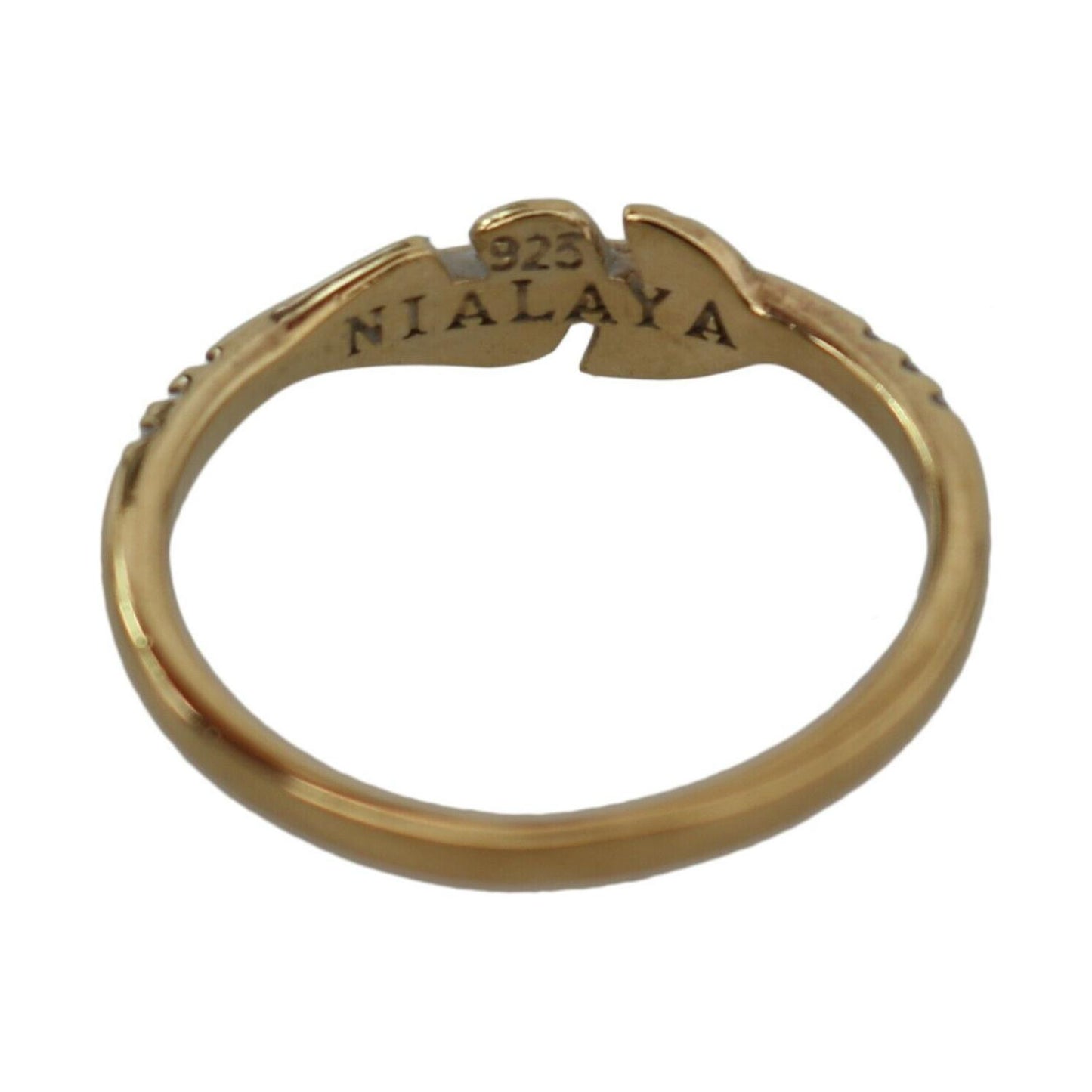 Nialaya Elegant Gold CZ Crystal Women's Ring Ring Nialaya Dim Gray