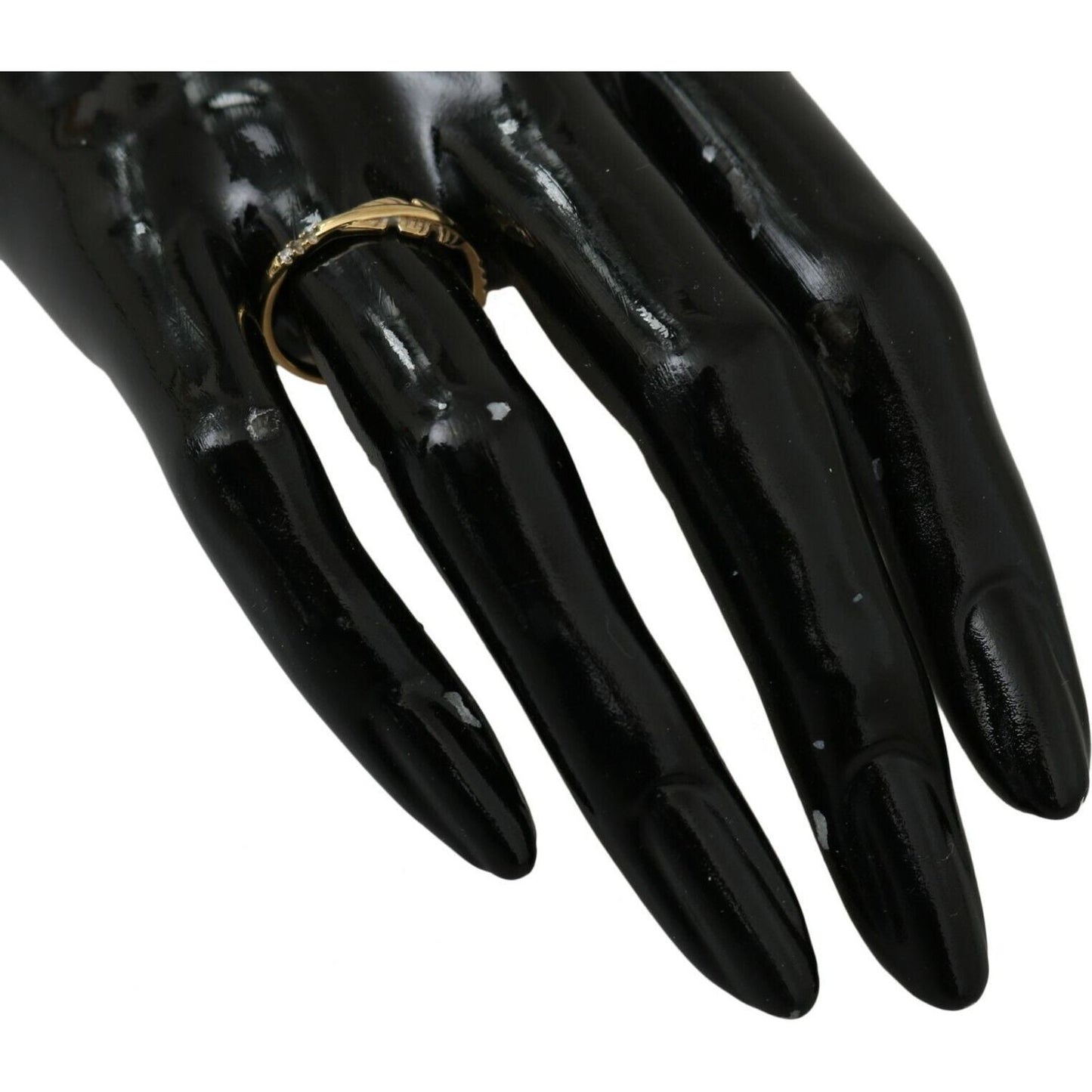 Nialaya Elegant Gold CZ Crystal Women's Ring Ring Nialaya Black