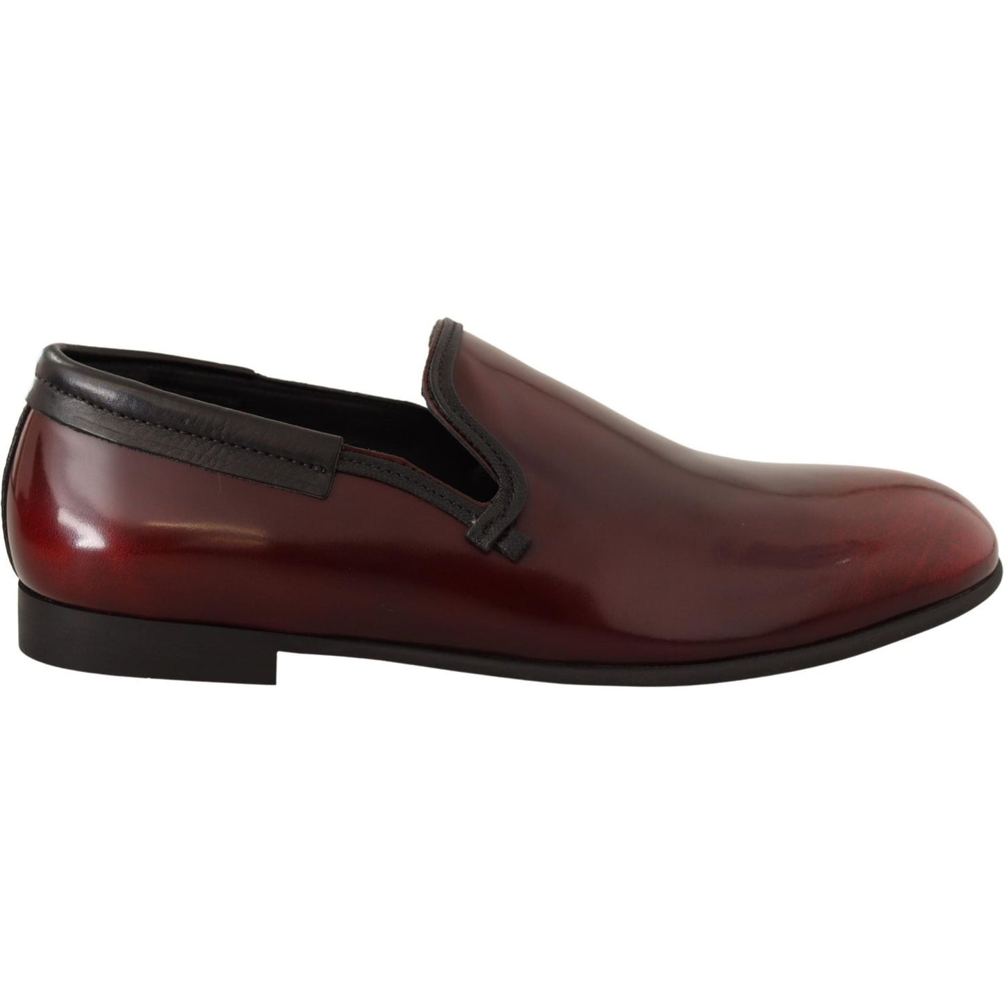 Dolce & Gabbana Elegant Bordeaux Leather Loafers Dolce & Gabbana Dark Slate Gray