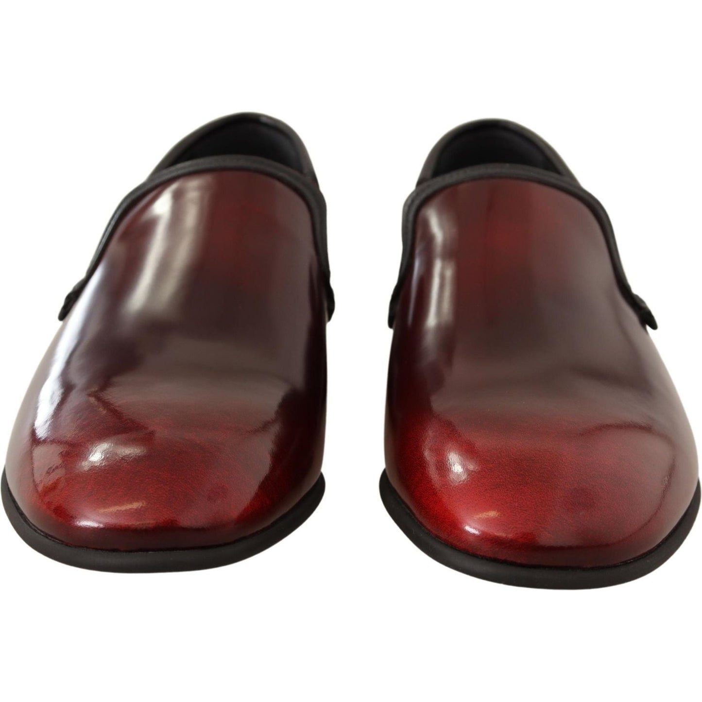 Dolce & Gabbana Elegant Bordeaux Leather Loafers Dolce & Gabbana Dark Slate Gray