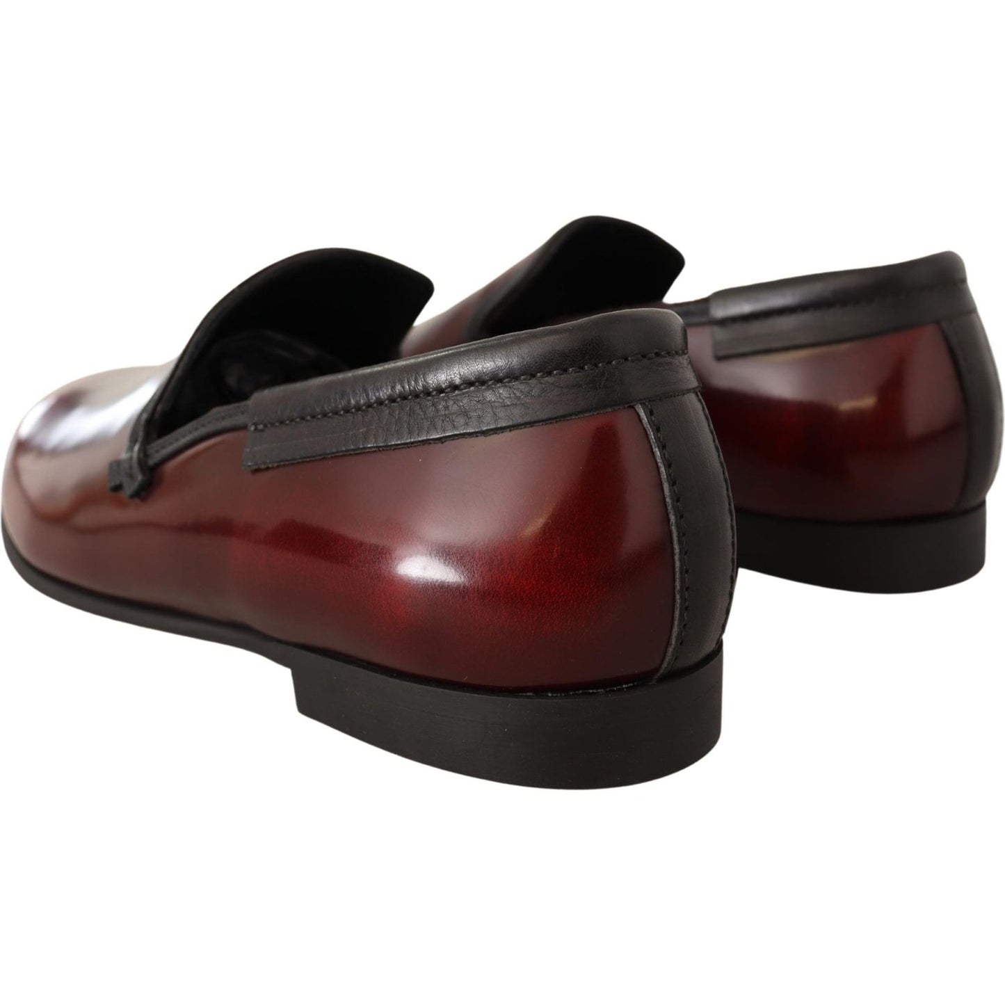 Dolce & Gabbana Elegant Bordeaux Leather Loafers Dolce & Gabbana Dark Slate Gray