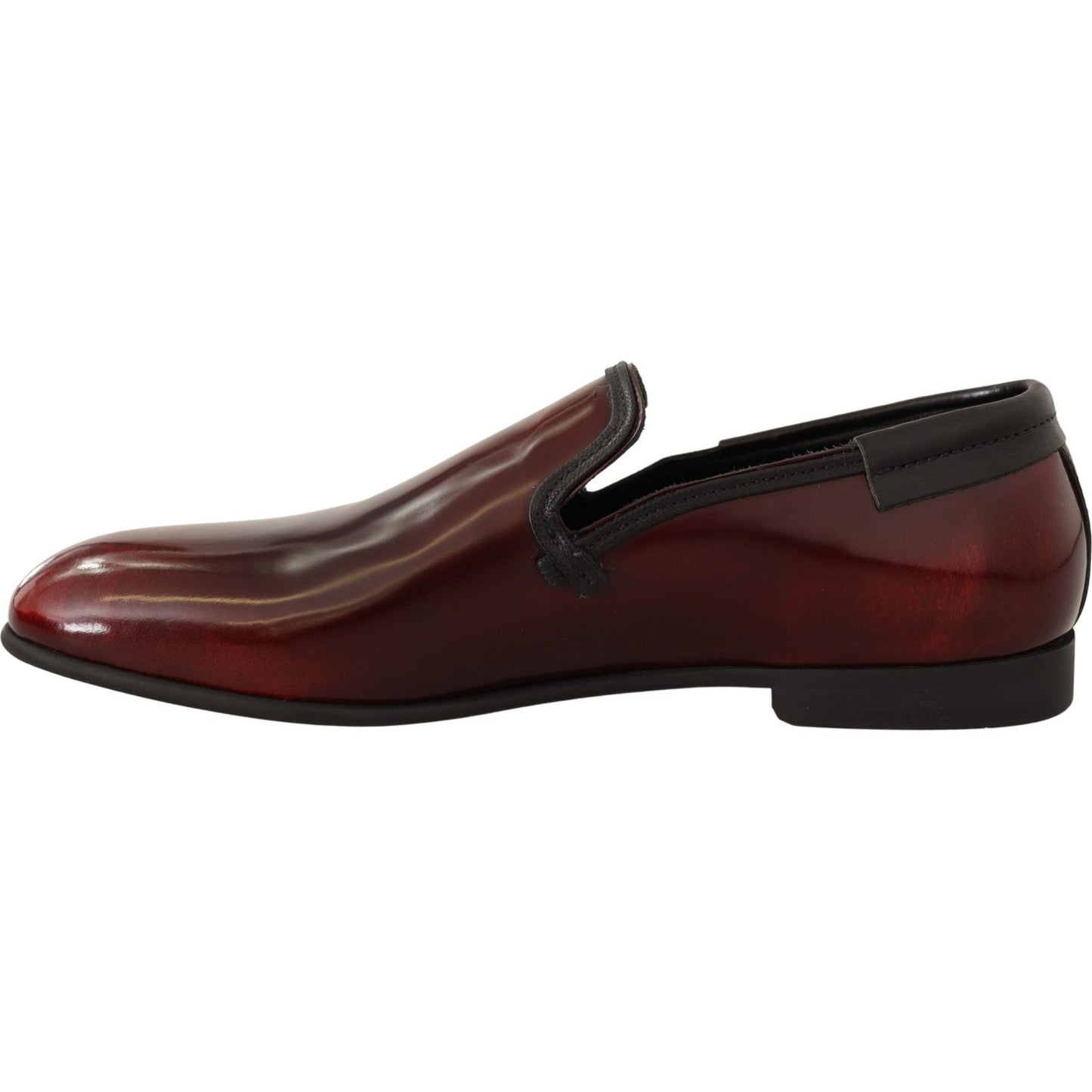 Dolce & Gabbana Elegant Bordeaux Leather Loafers Dolce & Gabbana Dark Slate Gray