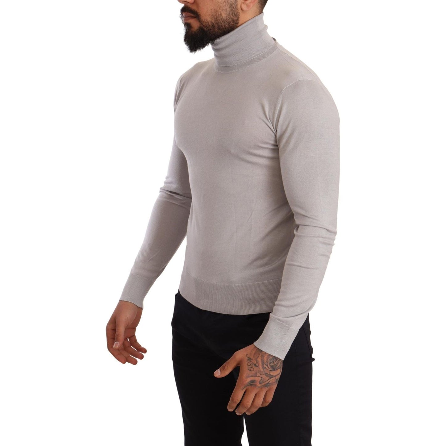 Dolce & Gabbana Elegant Cashmere-Silk Blend Turtleneck Dolce & Gabbana Rosy Brown