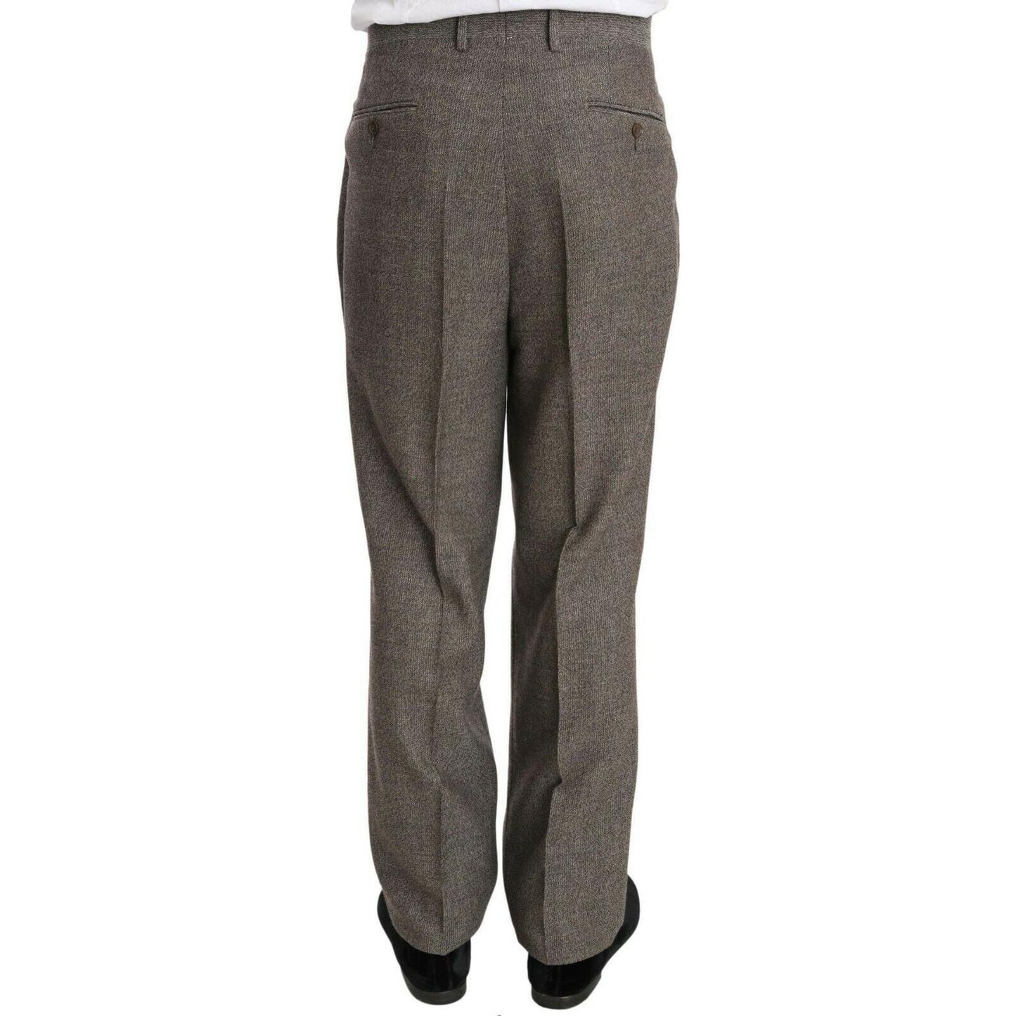 Fendi Elegant Light Brown Wool Men's Suit Suit Fendi Dim Gray