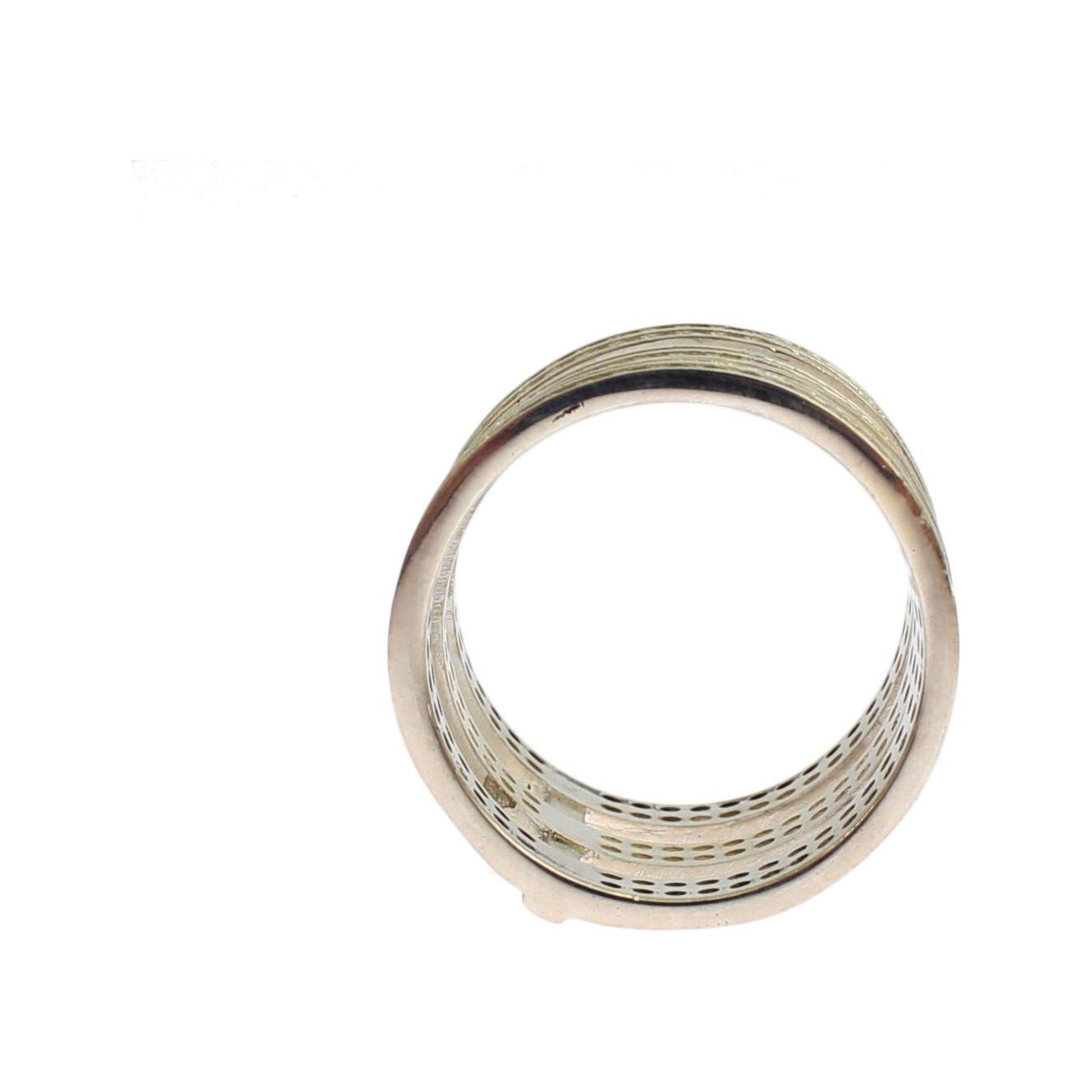 Nialaya Silver Crystal Adorned Statement Ring Ring Nialaya Gray