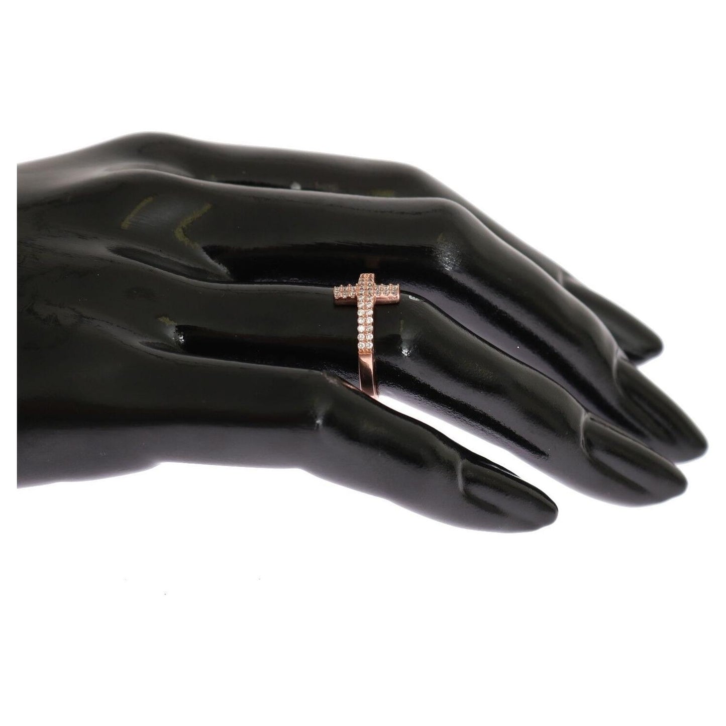 Nialaya Elegant Pink Crystal Encrusted Silver Ring Ring Nialaya Dark Slate Gray