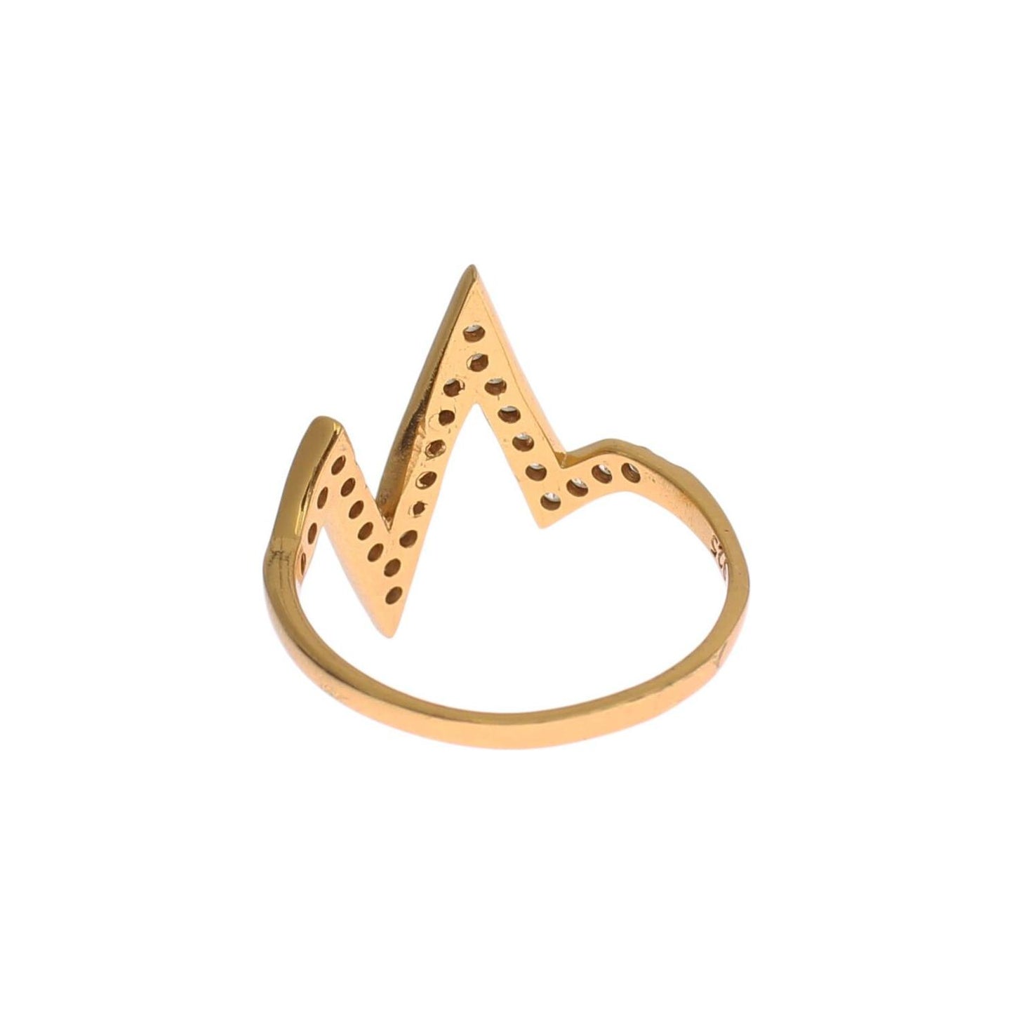 Nialaya Glamorous Gold Plated Sterling Silver Ring Nialaya Tan