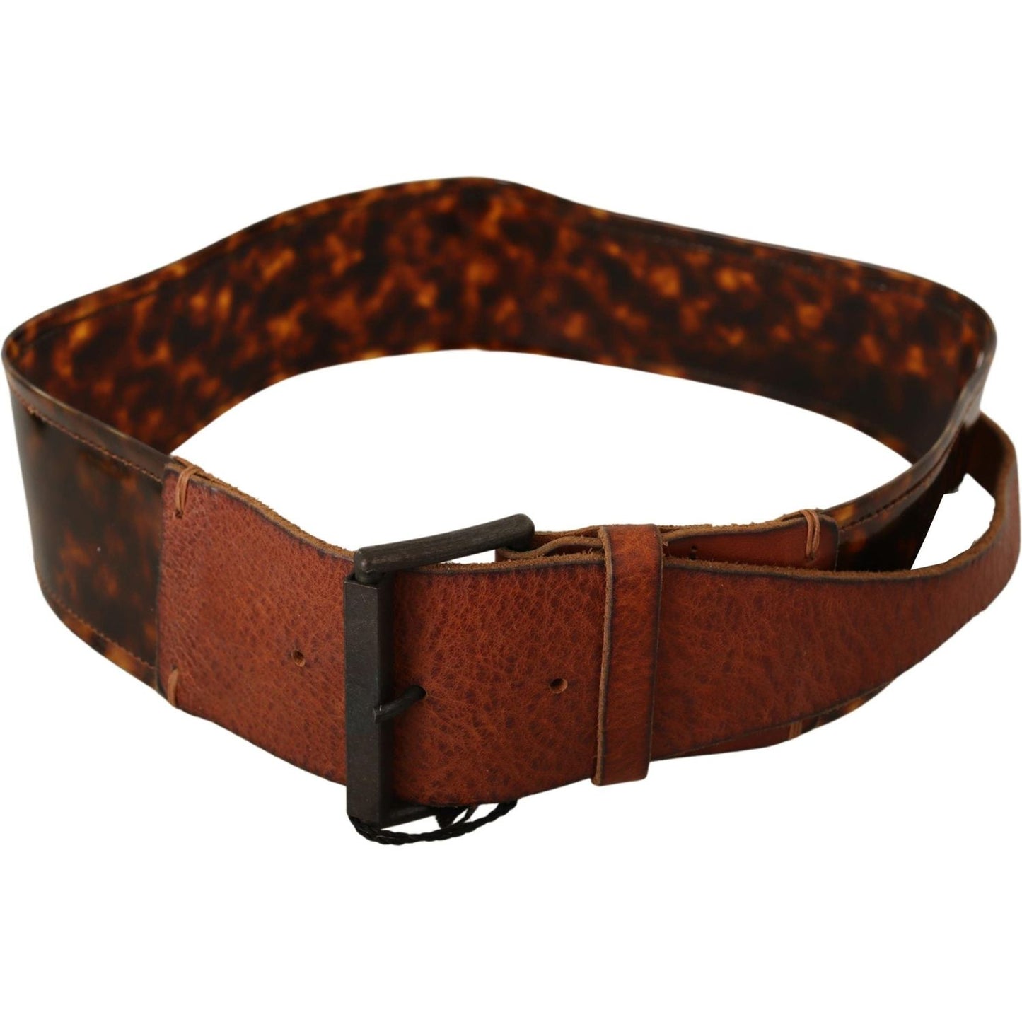 Ermanno Scervino Elevate Your Style with a Classic Leather Belt WOMAN BELTS Ermanno Scervino Dark Slate Gray