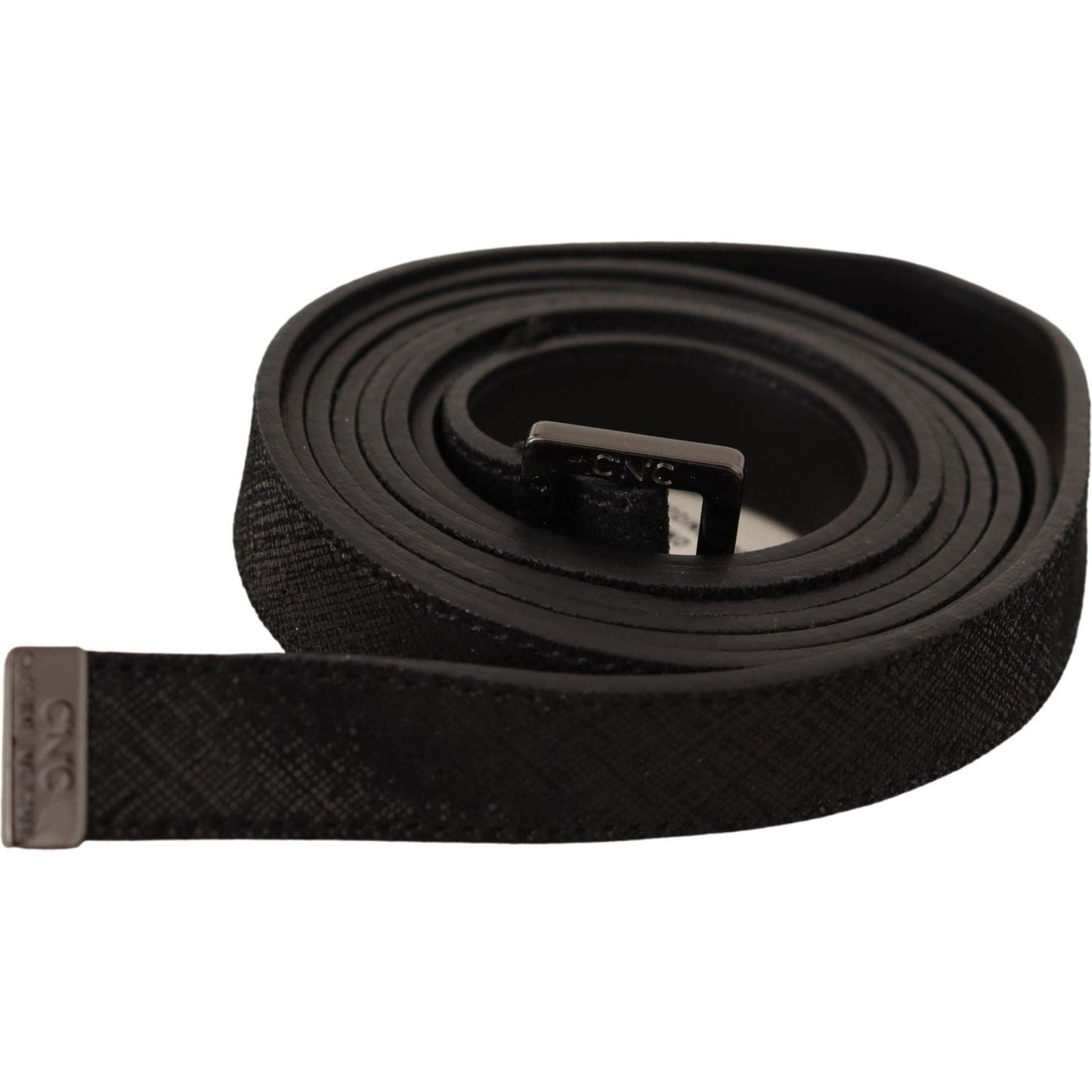 Costume National Black Leather Metal Buckle Waist Belt WOMAN BELTS