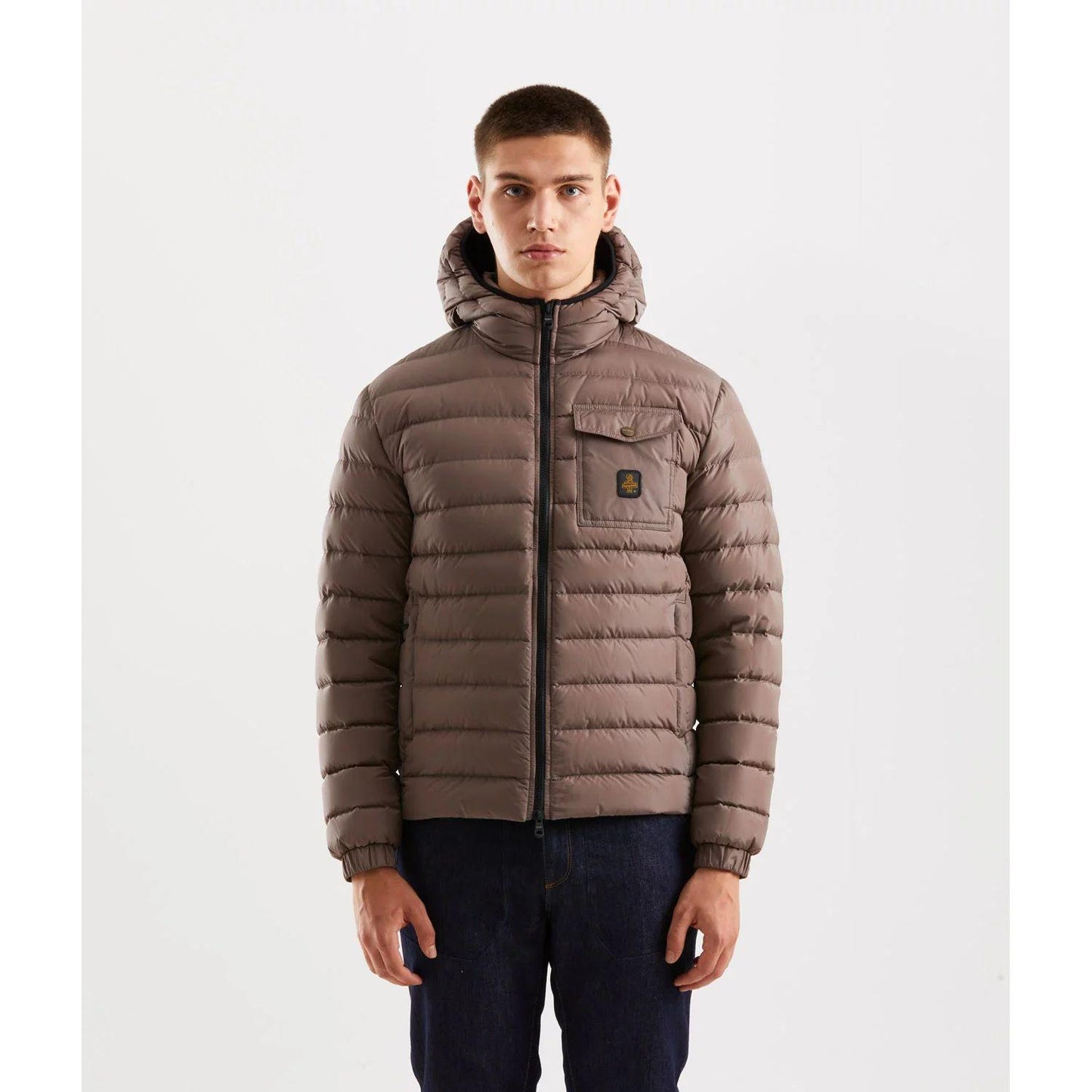 Refrigiwear Beige Nylon Men Jacket Refrigiwear Dark Slate Gray
