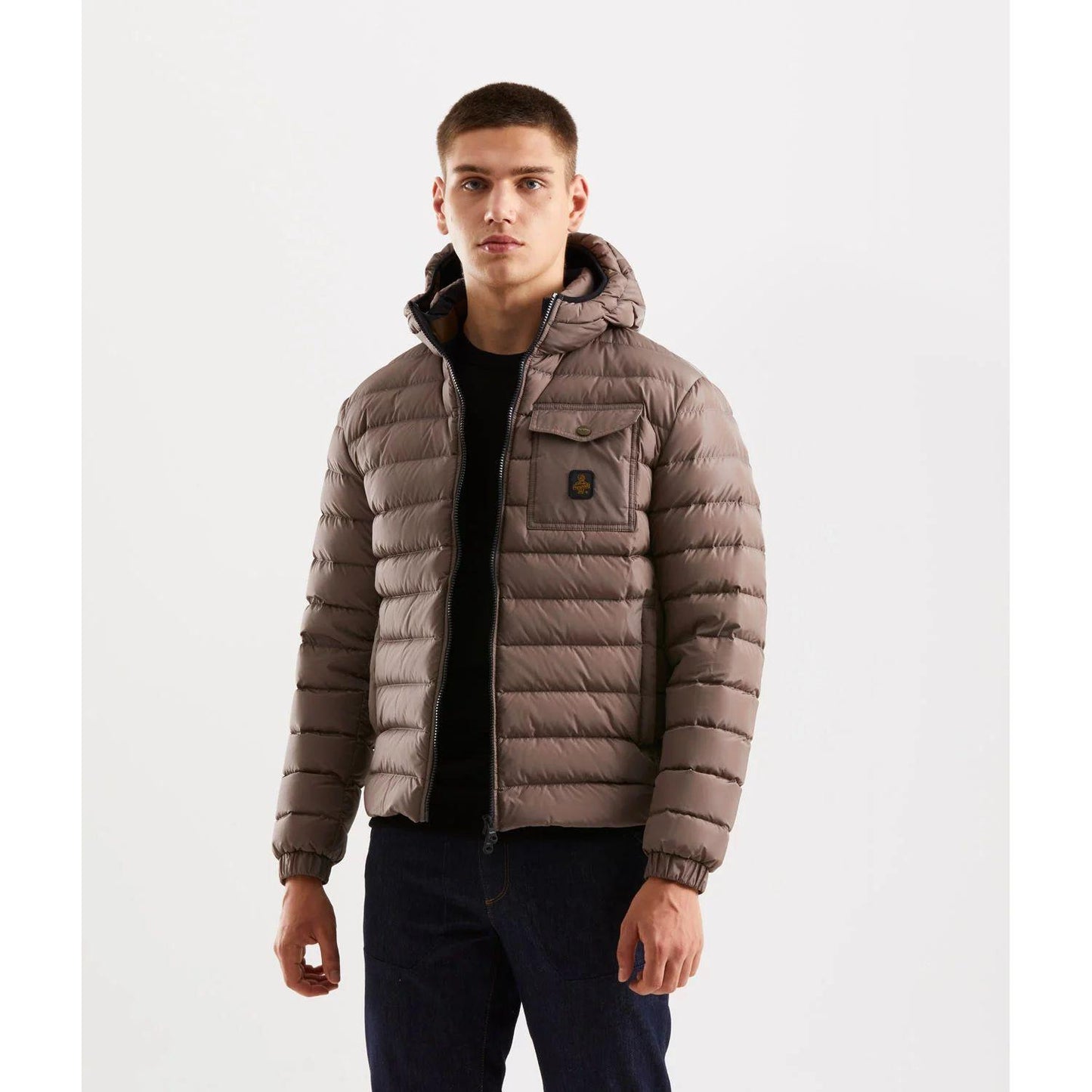 Refrigiwear Beige Nylon Men Jacket Refrigiwear Dark Slate Gray