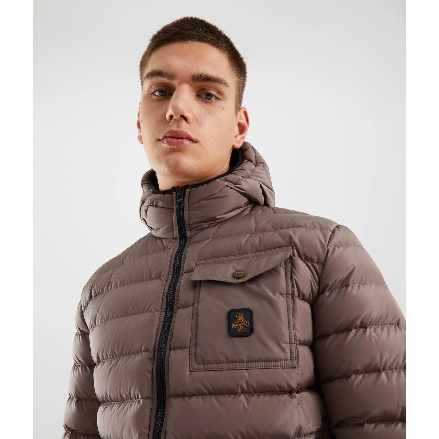 Refrigiwear Beige Nylon Men Jacket Refrigiwear Dark Slate Gray