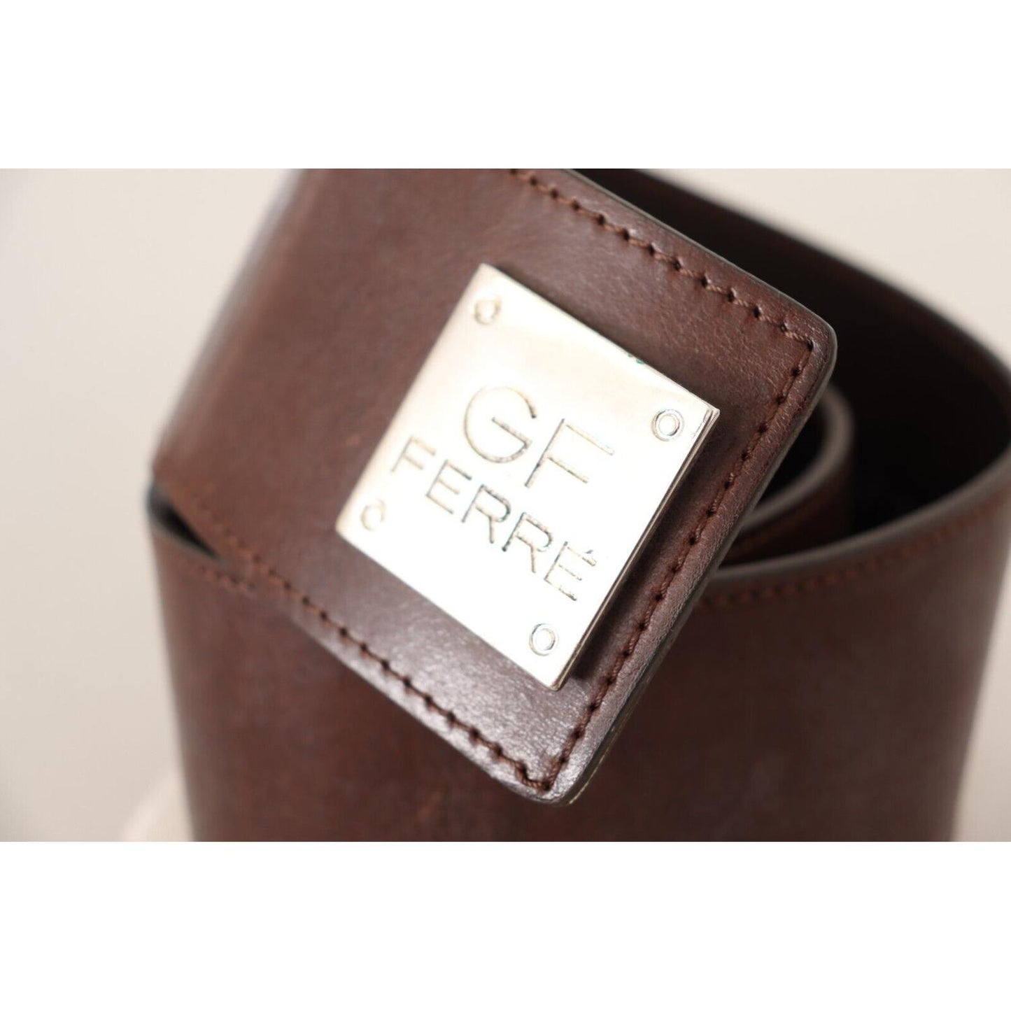 GF Ferre Elegant Genuine Leather Fashion Belt - Chic Brown WOMAN BELTS GF Ferre Dark Slate Gray