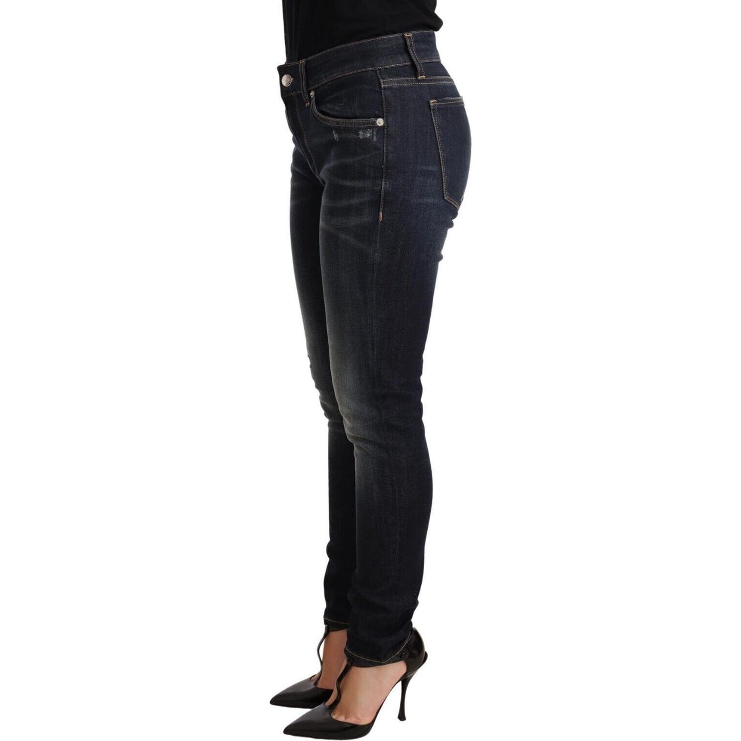 Dolce & Gabbana Chic Blue Slim Skinny Jeans Dolce & Gabbana Black