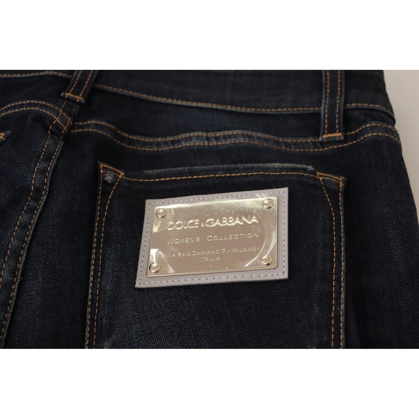 Dolce & Gabbana Chic Blue Slim Skinny Jeans Dolce & Gabbana Black