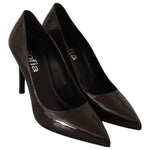 Sofia Elegant Brown Leather Heels Pumps WOMAN PUMPS Sofia Black
