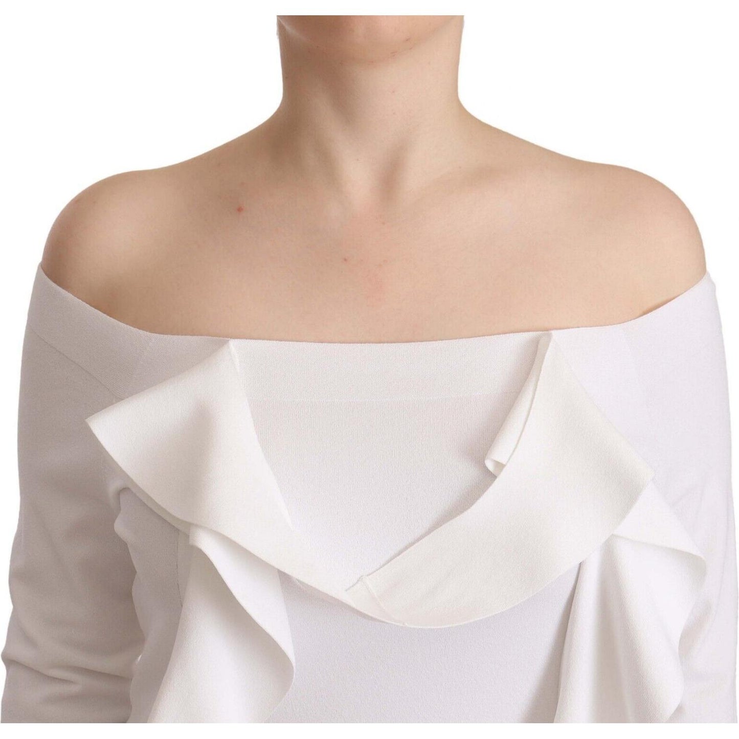 EXTERIOR Chic Off-Shoulder Long Sleeve Blouse WOMAN TOPS AND SHIRTS EXTERIOR Light Gray