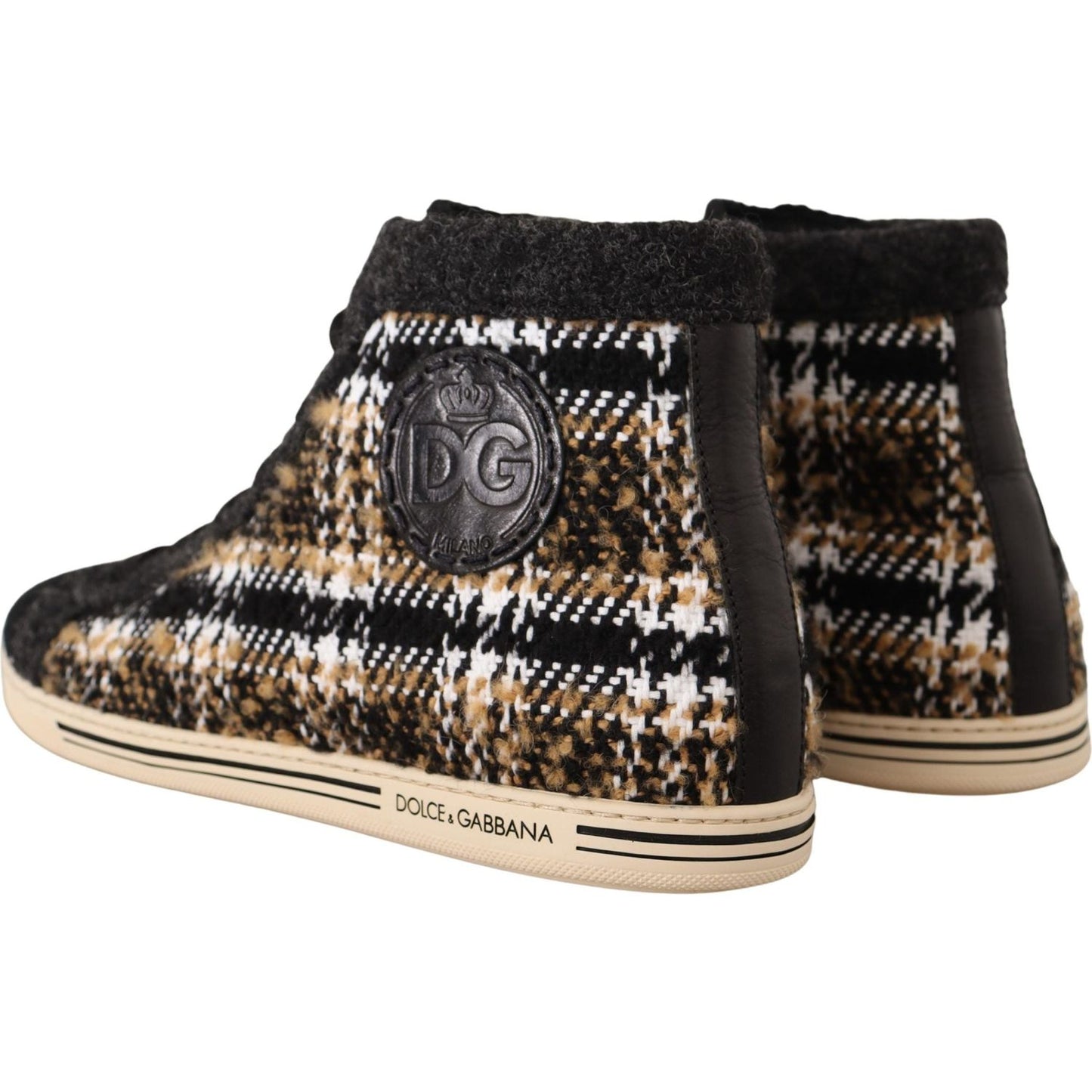 Dolce & Gabbana Beige High Top Fashion Sneakers MAN SNEAKERS Dolce & Gabbana Gray