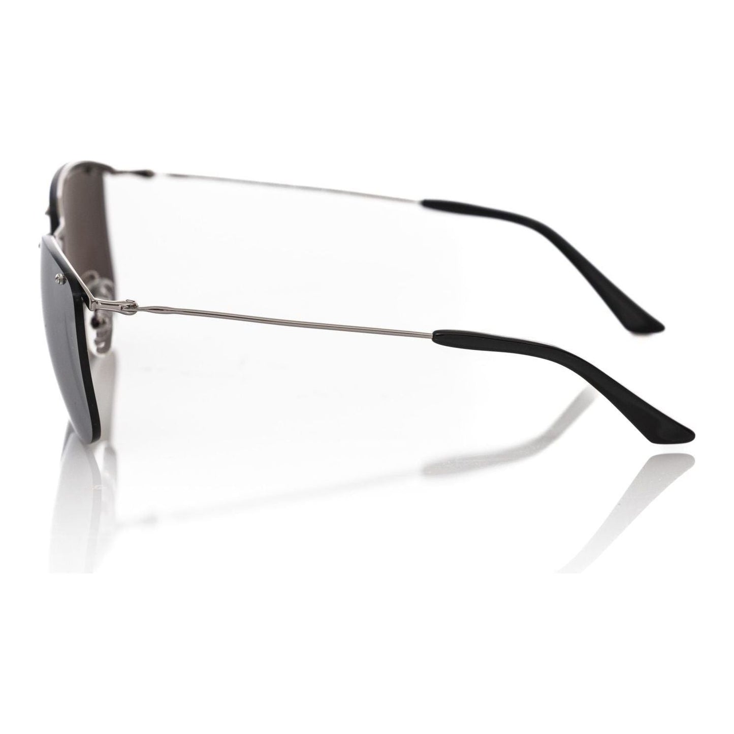 Frankie Morello Silver Metallic Men Sunglass Frankie Morello Dark Slate Gray