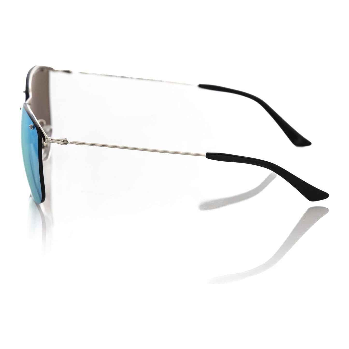 Frankie Morello Silver Metallic Men's Sunglass Frankie Morello Dark Slate Gray