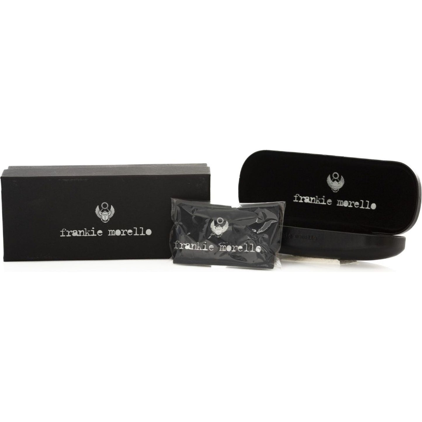 Frankie Morello Silver Metallic Men's Sunglass Frankie Morello Black