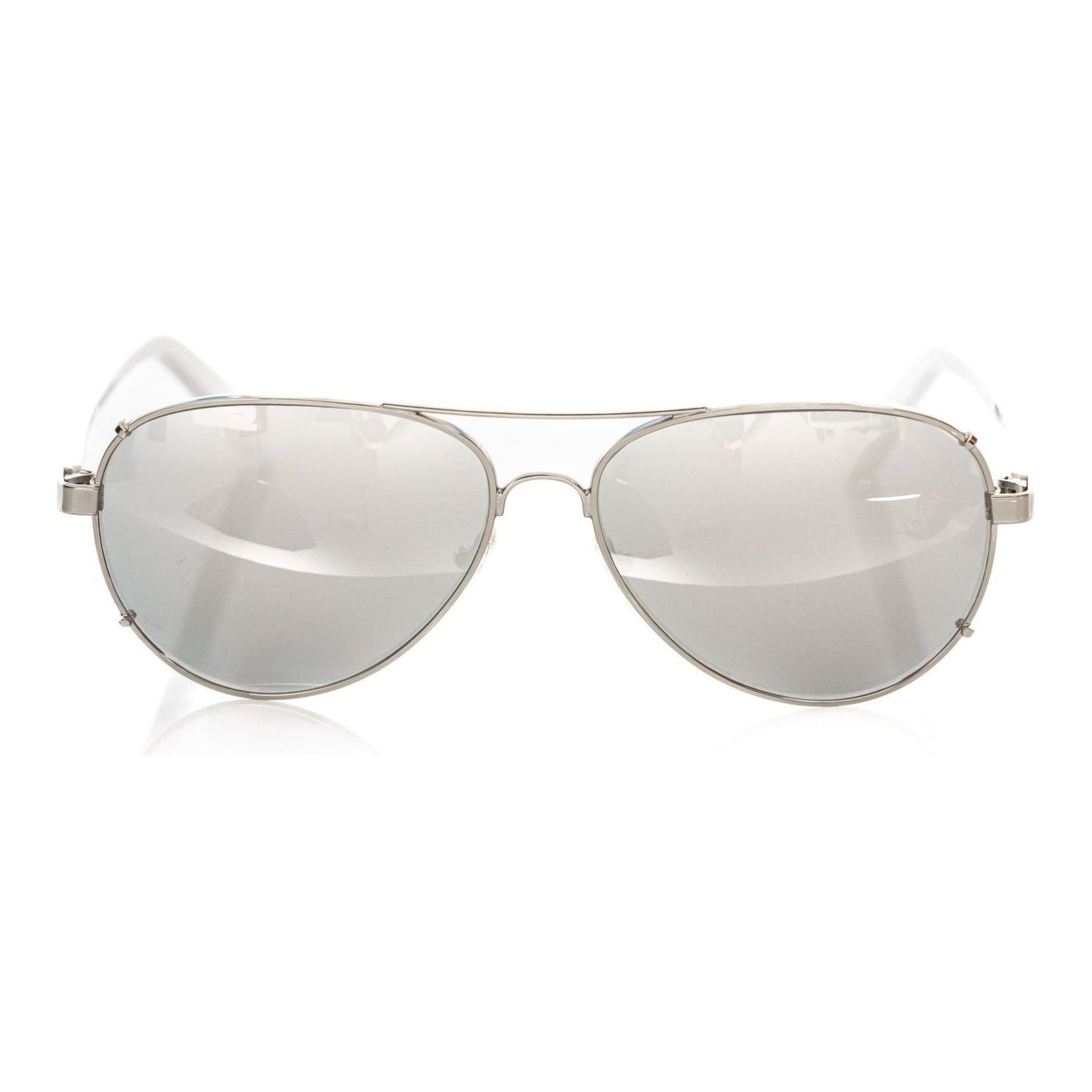 Frankie Morello Silver Metallic Men Sunglass Frankie Morello Light Gray
