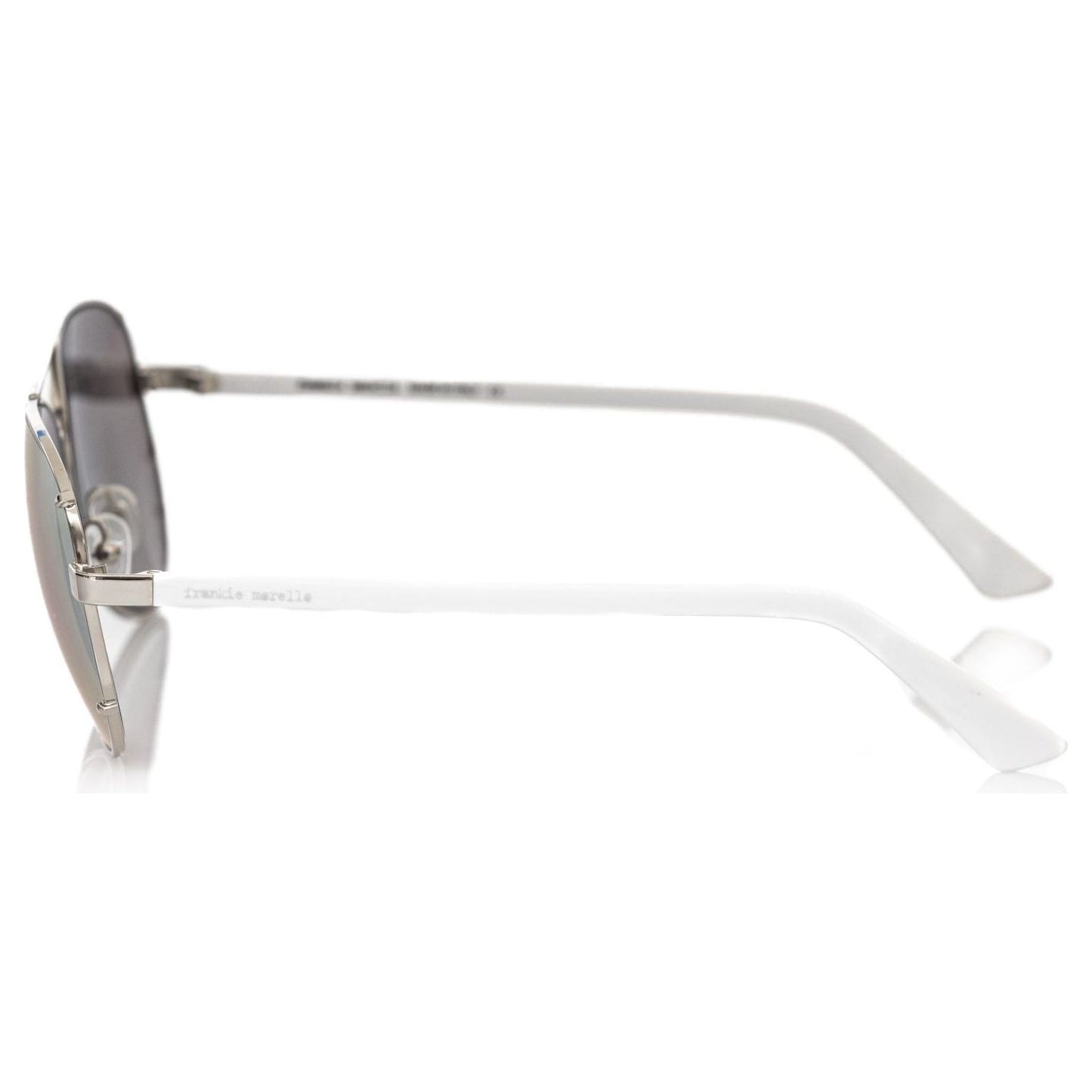 Frankie Morello Silver Metallic Men Sunglass Frankie Morello Light Gray