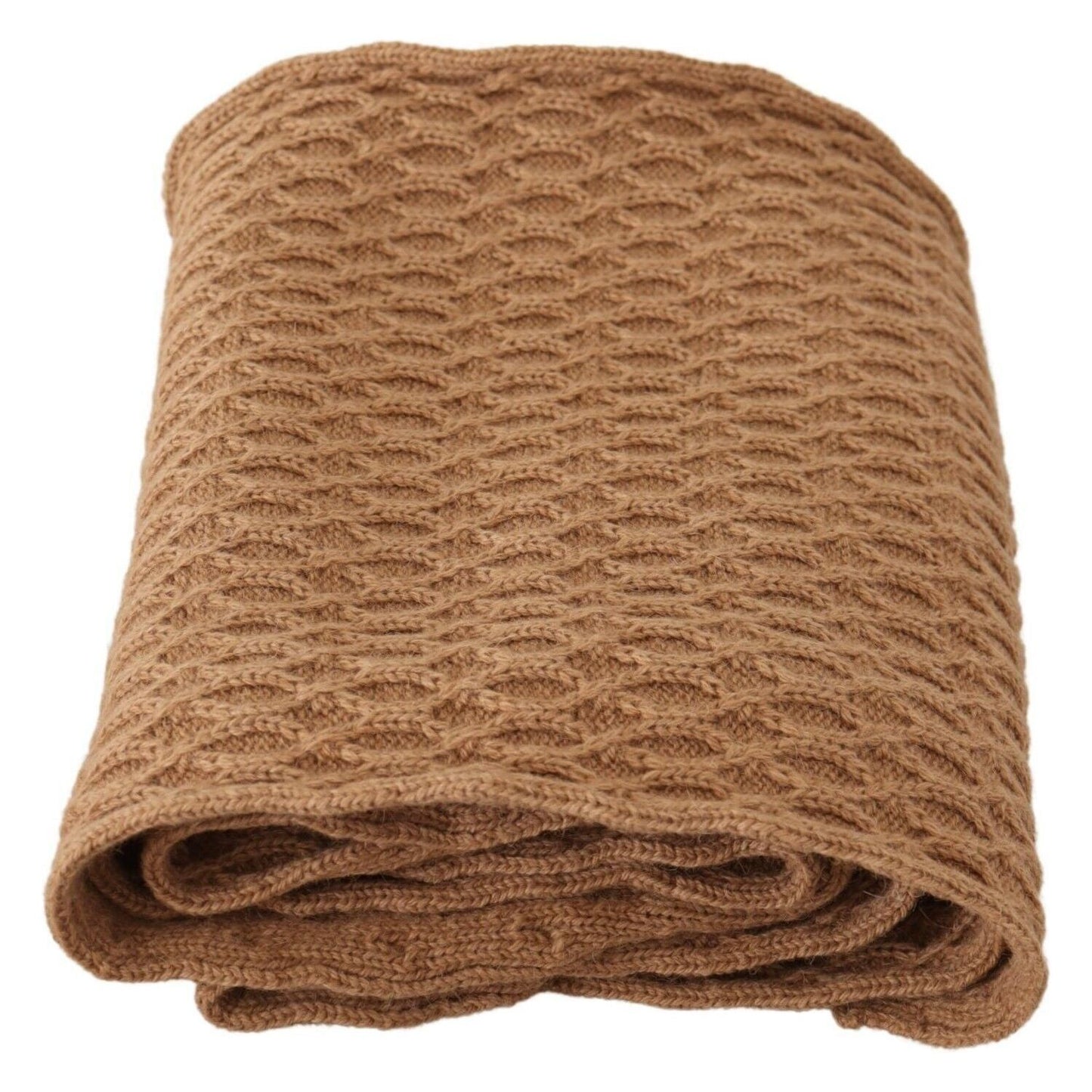 Dolce & Gabbana Elegant Dark Brown Knitted Scarf Dolce & Gabbana Sienna