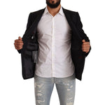 Dolce & Gabbana Black Wool Single Breasted Suit GOLD Jacket JKT3075 - 50