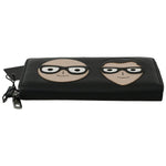Dolce & Gabbana Black Leather #DGFAMILY Zipper Continental Mens Wallet VA8502