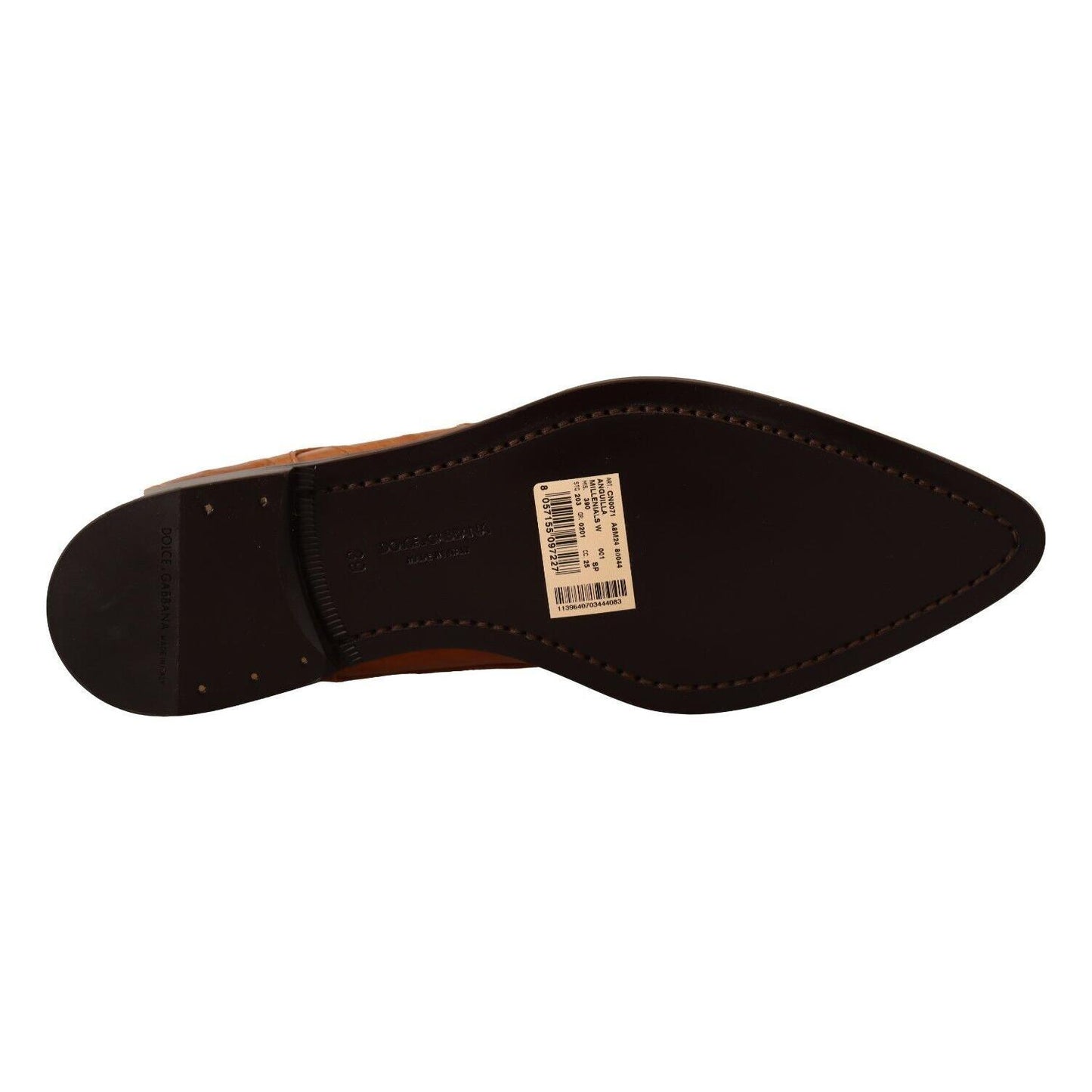 Dolce & Gabbana Elegant Eel Leather Lace-Up Formal Flats Dolce & Gabbana Black