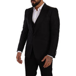 Dolce & Gabbana Black Slim Fit 2 Piece SICILIA Blazer JKT3038 - 48