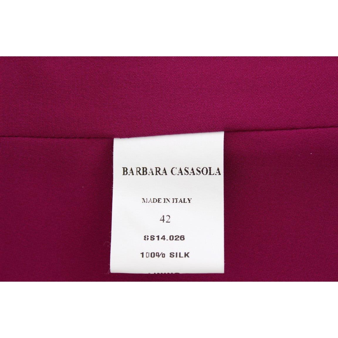 Barbara Casasola Stunning Silk Sleeveless Purple Blouse Barbara Casasola Brown