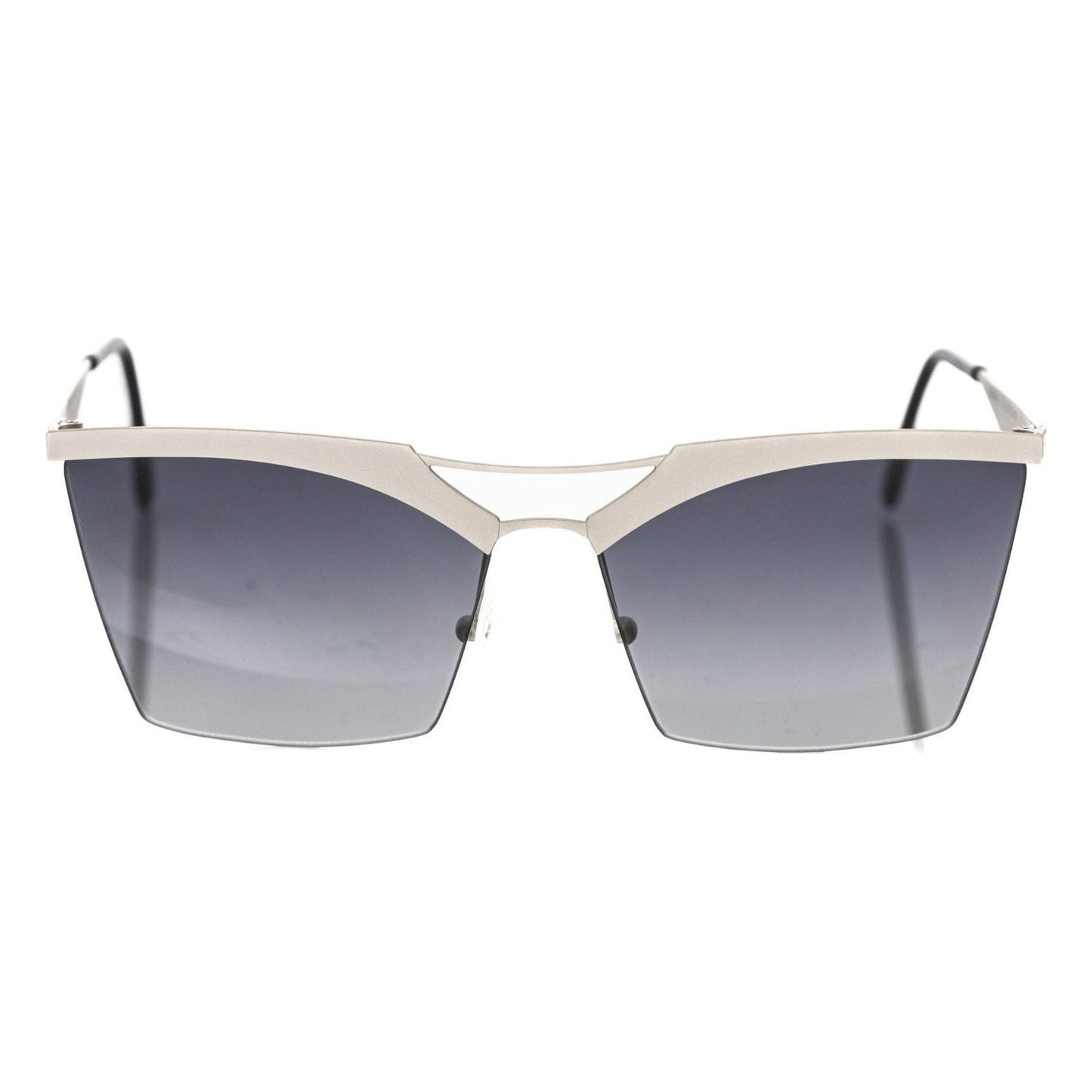 Frankie Morello Silver Metallic Women Sunglass Frankie Morello Light Slate Gray