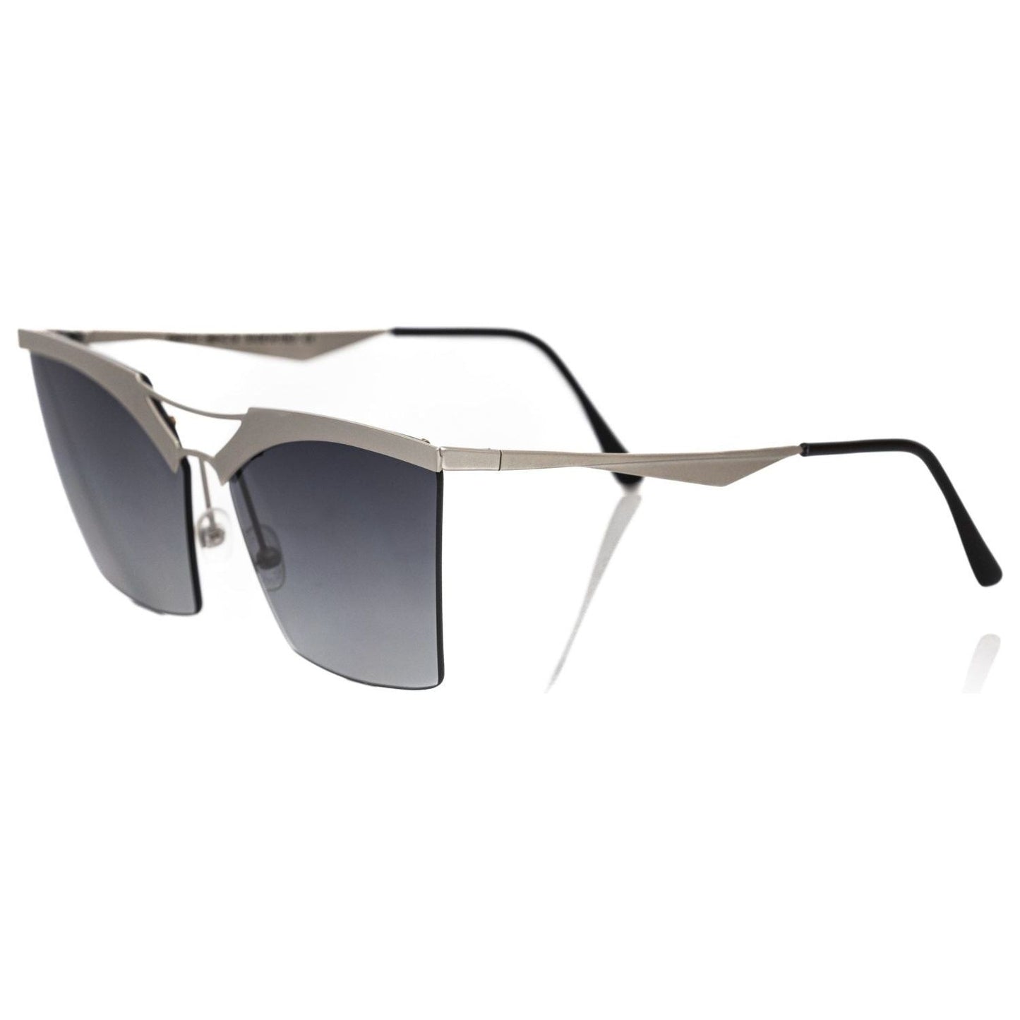 Frankie Morello Silver Metallic Women Sunglass Frankie Morello Dim Gray
