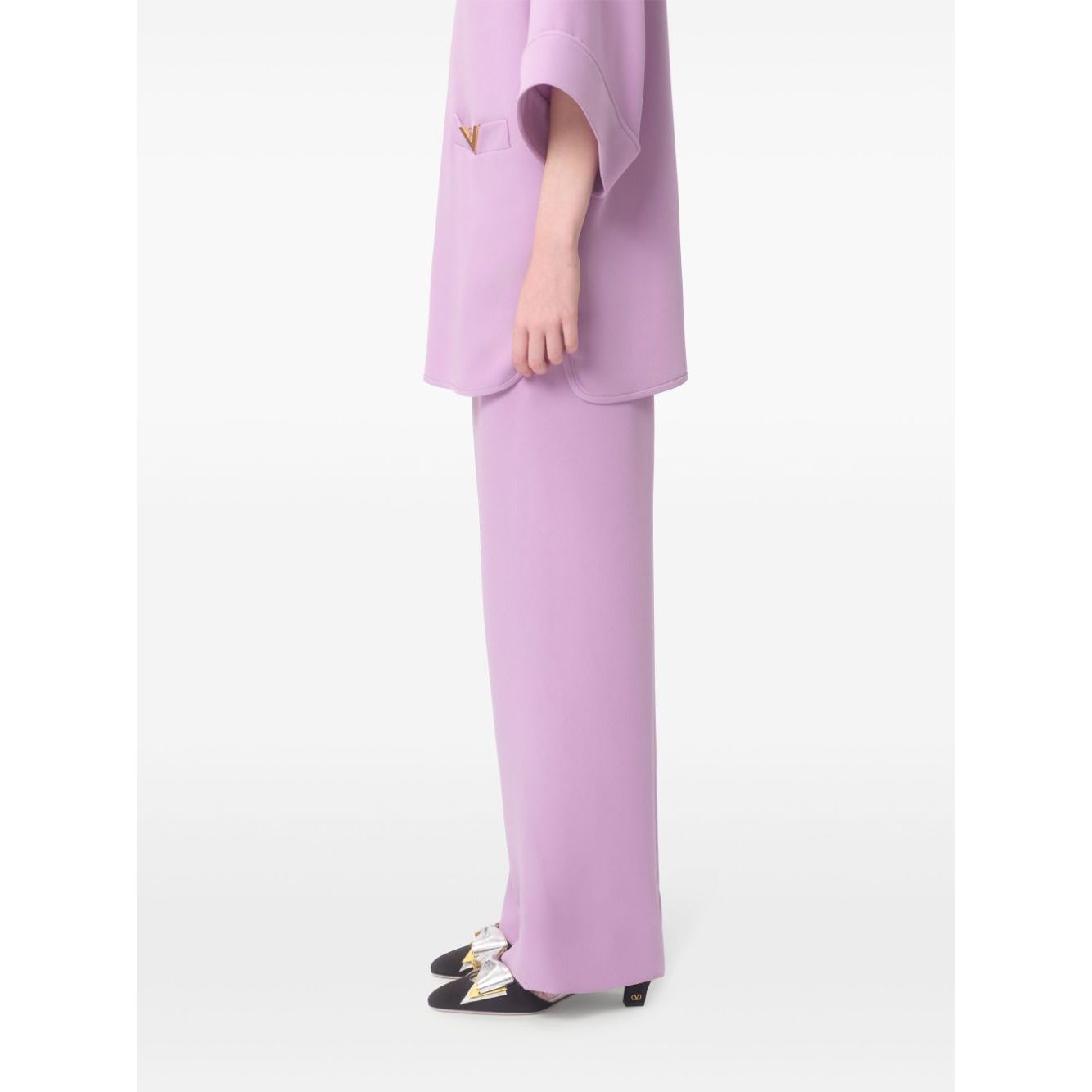 Valentino Silk Wide-Leg Trousers Trousers