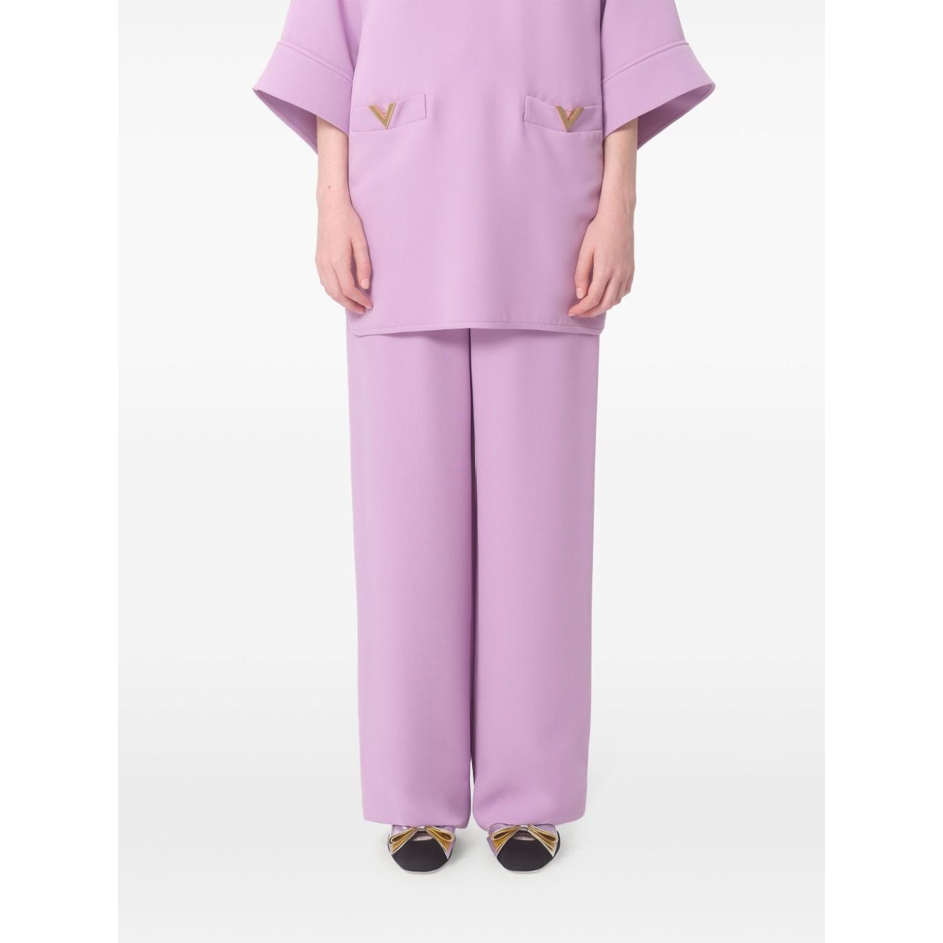 Valentino Silk Wide-Leg Trousers Trousers