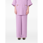 Valentino Silk Wide-Leg Trousers Trousers