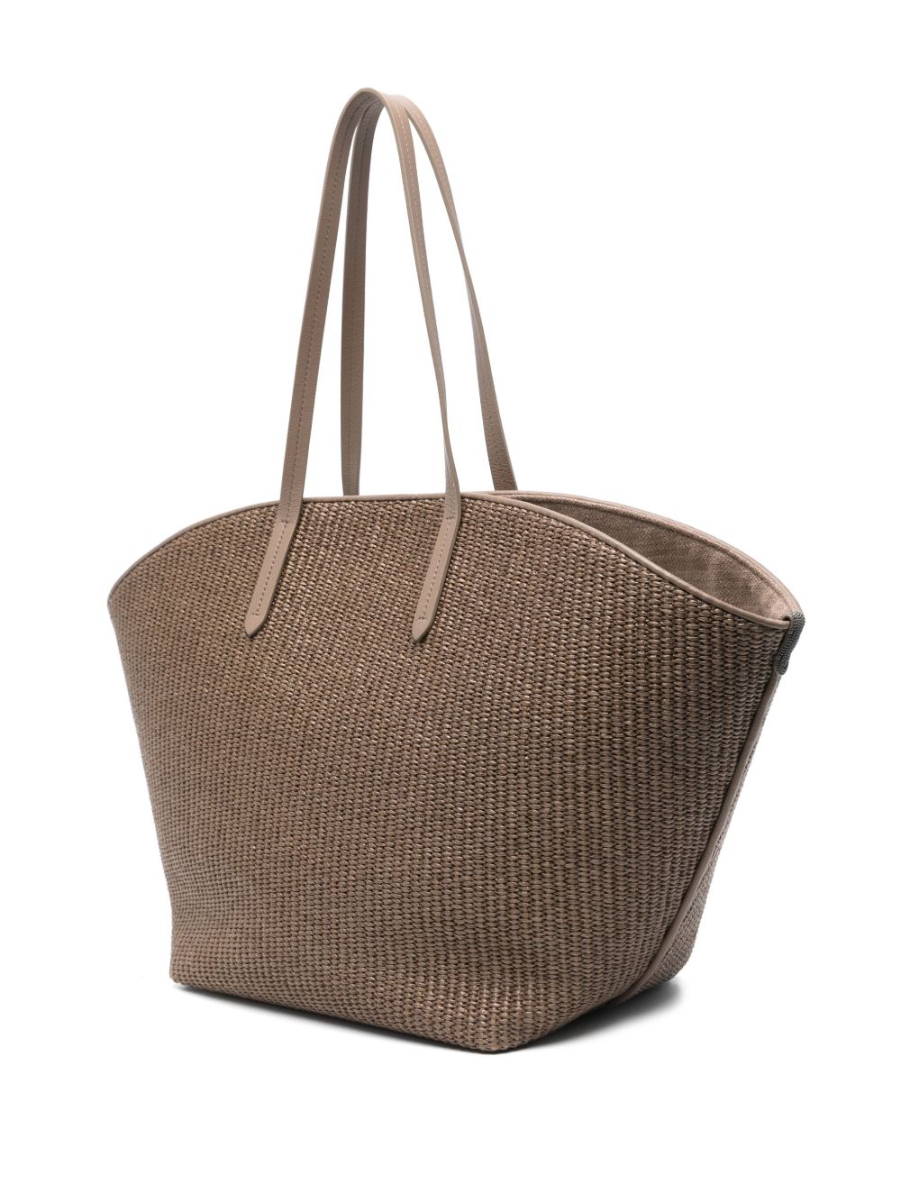 Brunello Cucinelli woven tote bag