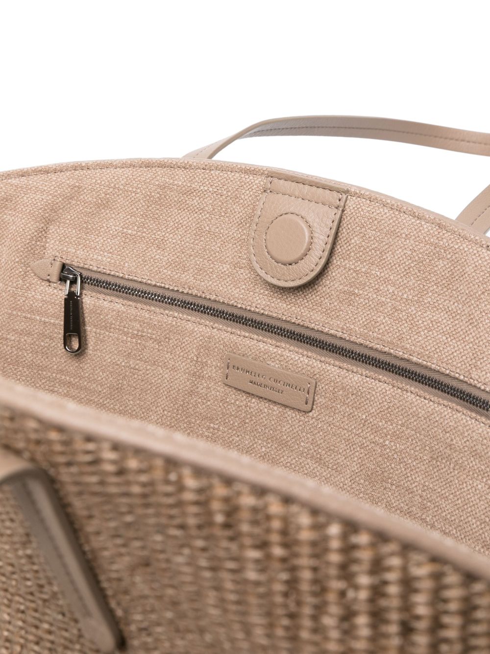 Brunello Cucinelli woven tote bag
