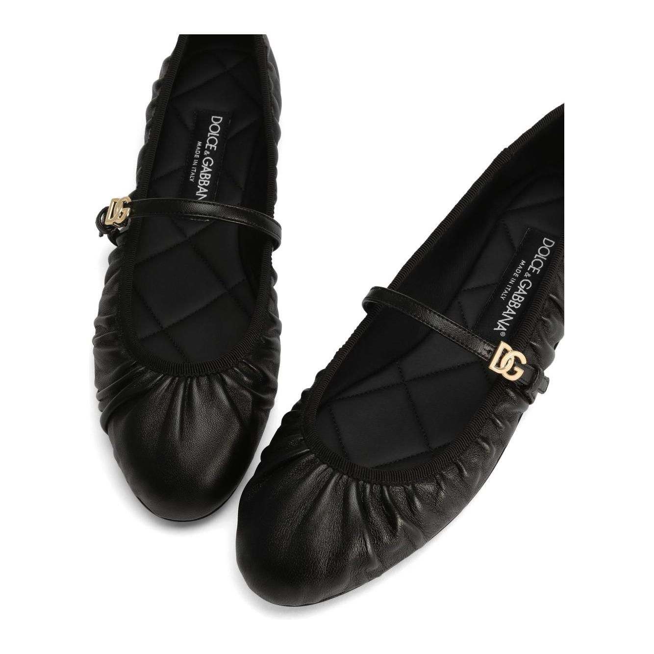 Dolce & Gabbana Nappa leather ballet flats Flat Shoes Dolce & Gabbana Black
