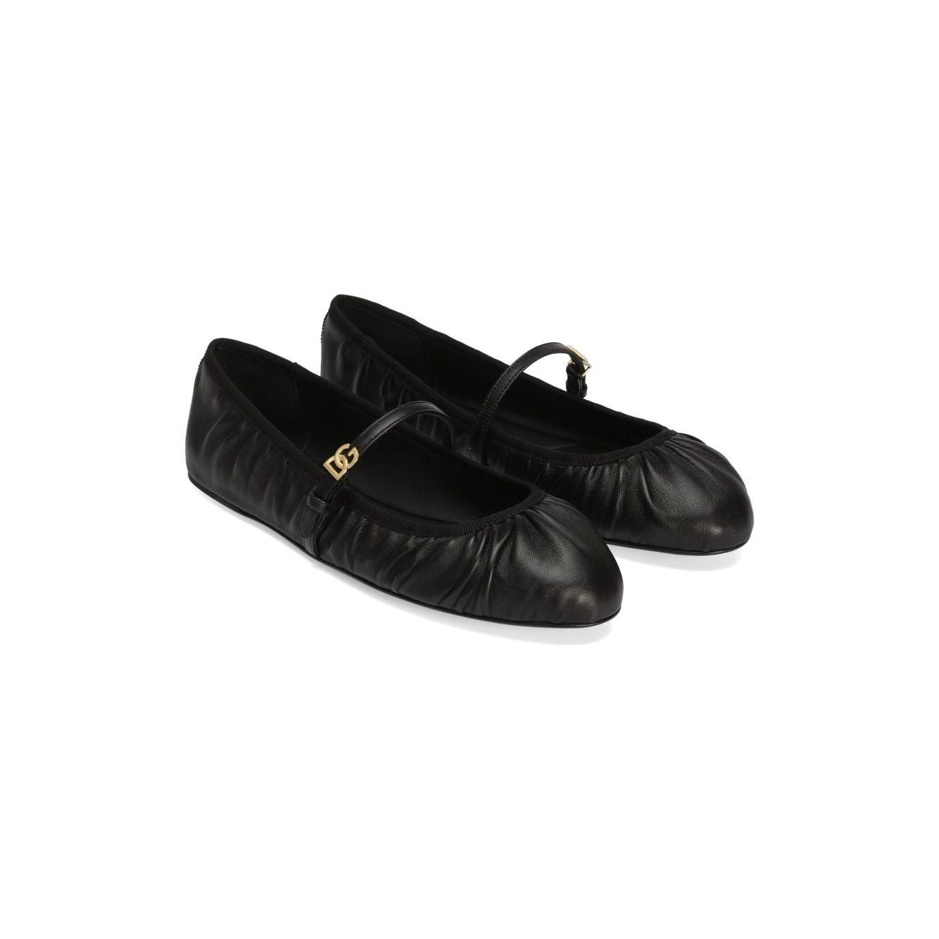 Dolce & Gabbana Nappa leather ballet flats Flat Shoes Dolce & Gabbana Black