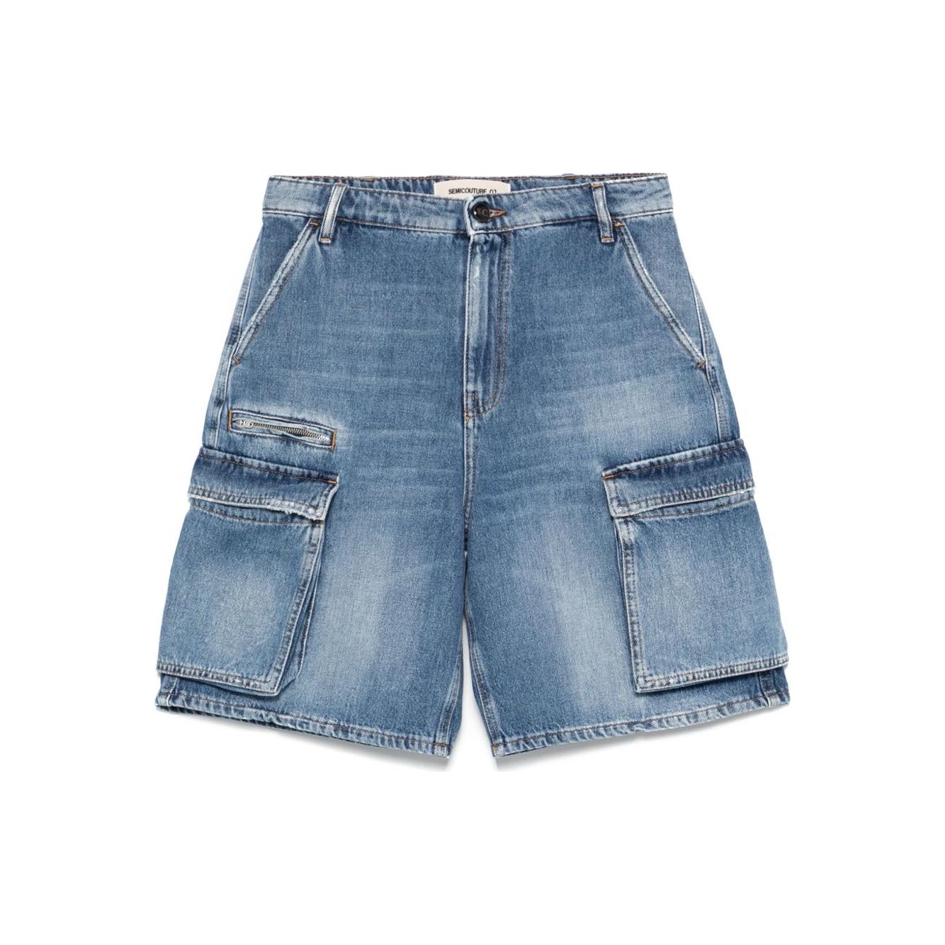 Semicouture Shorts Clear Blue