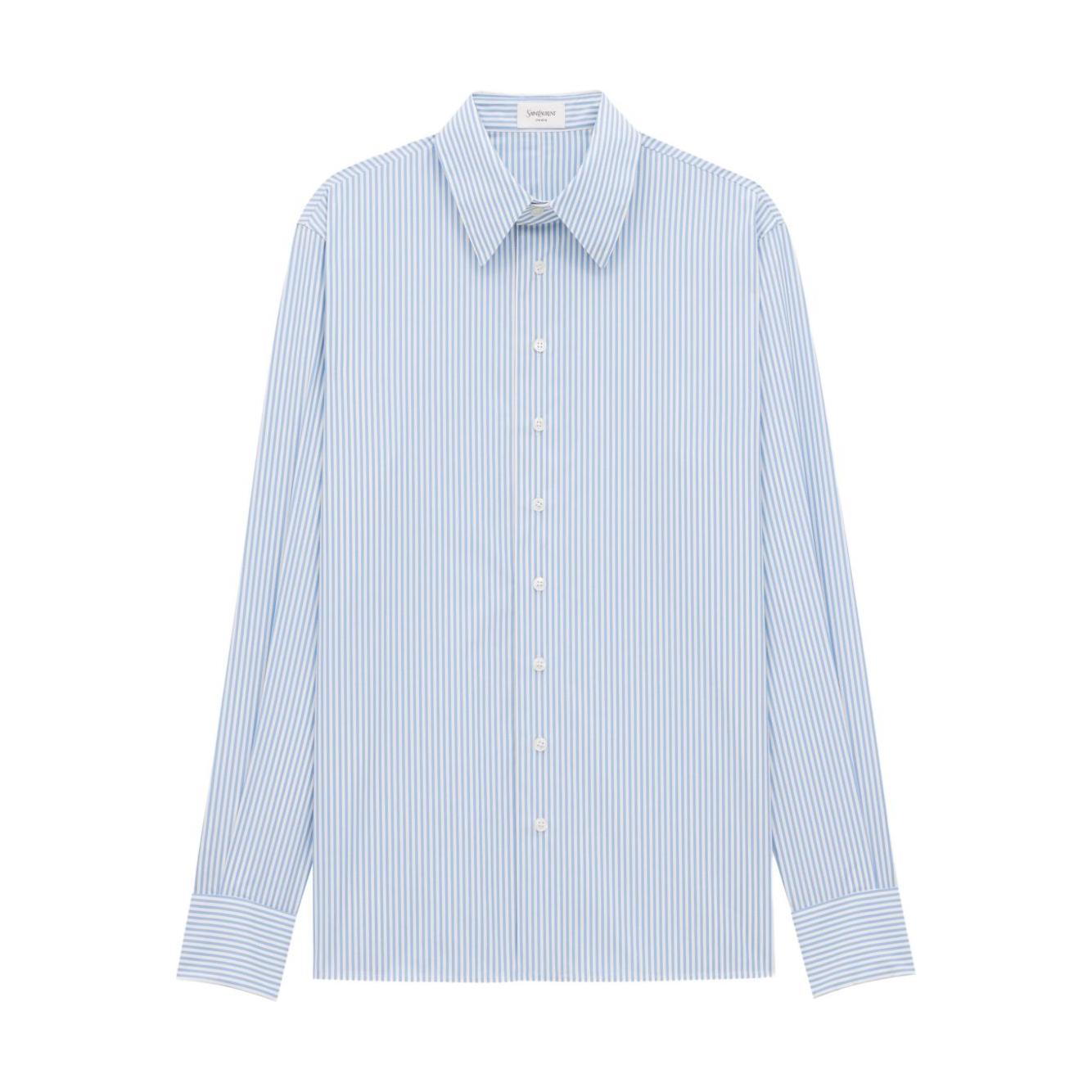 Saint Laurent striped oxford cotton shirt