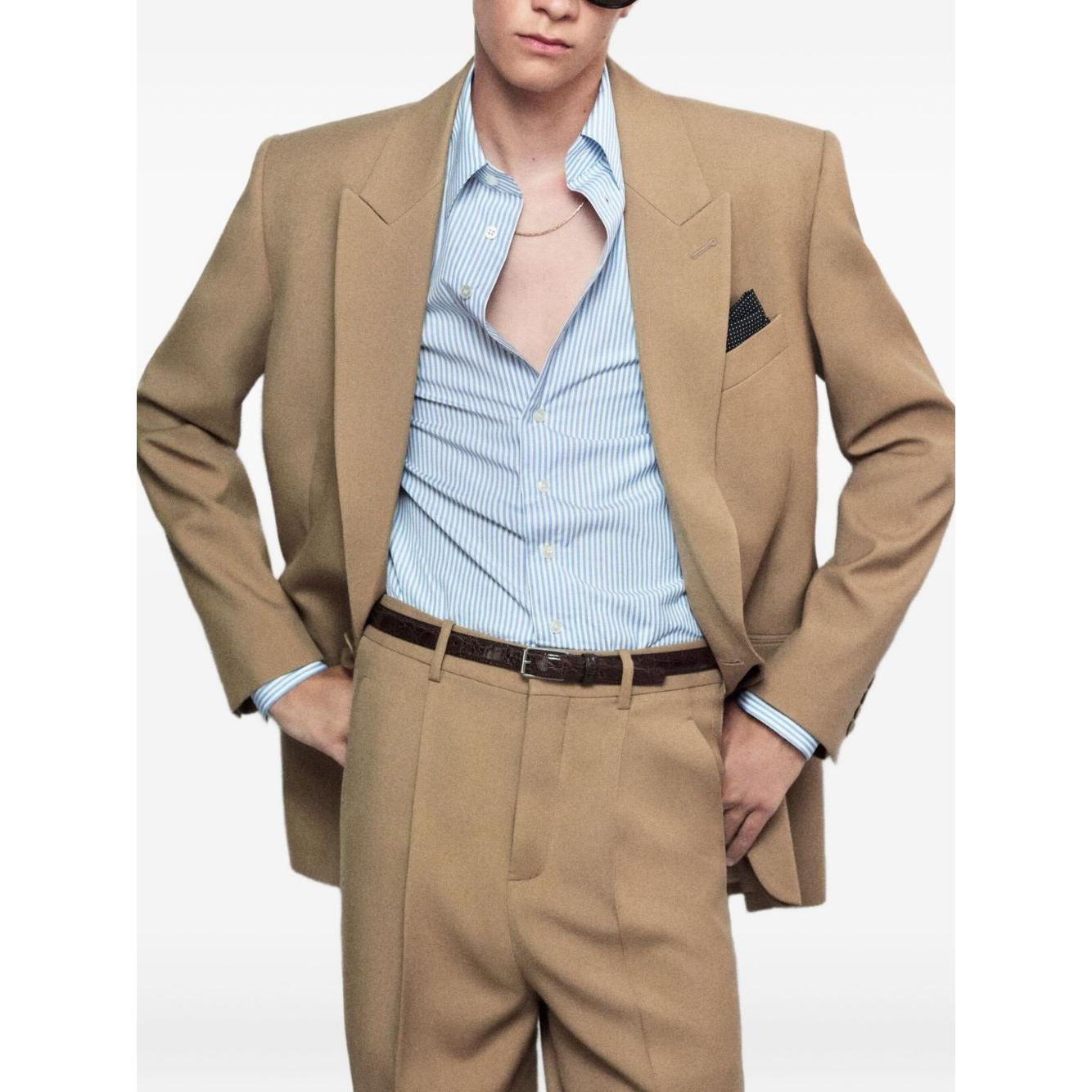 Saint Laurent striped oxford cotton shirt