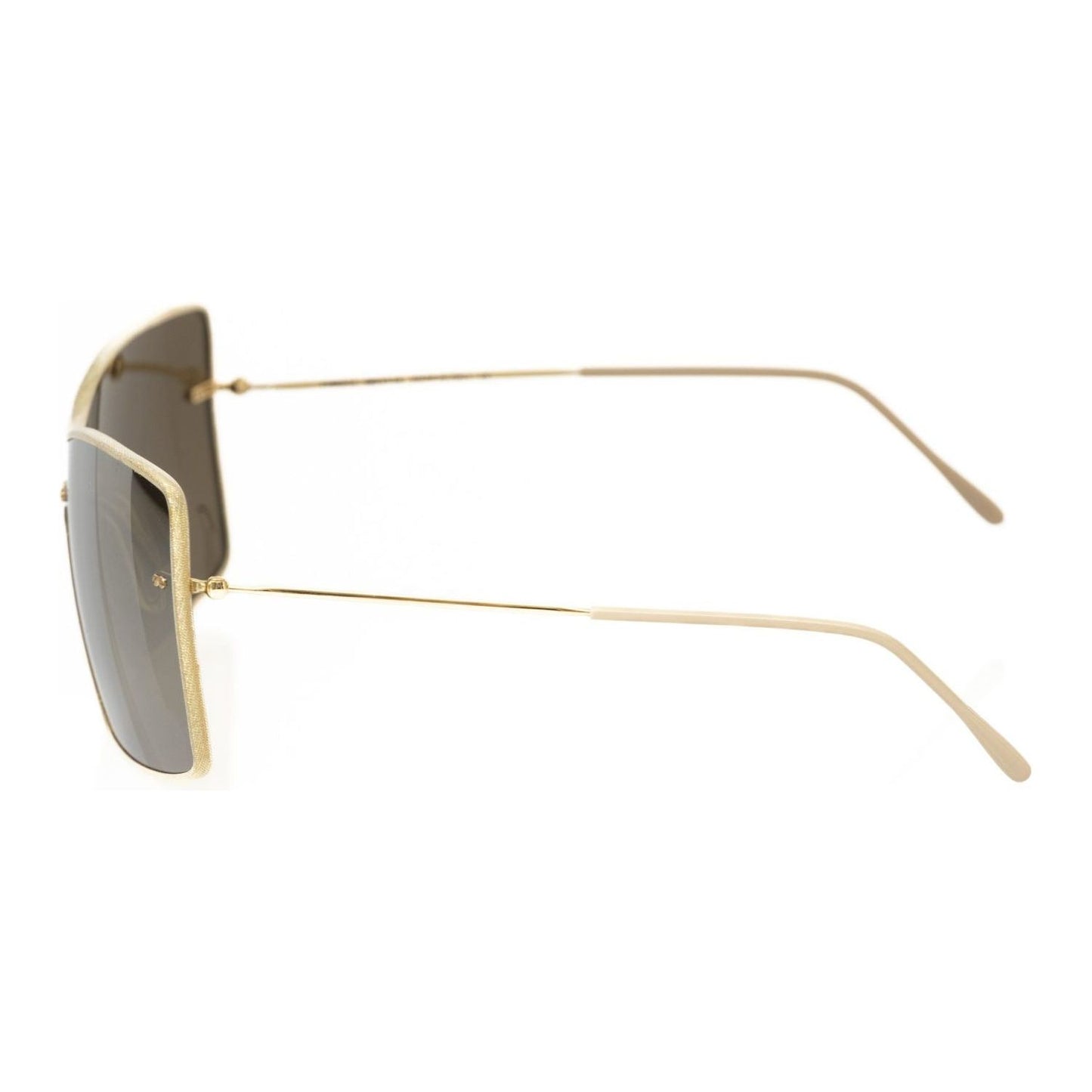 Frankie Morello Gold Metallic Sunglasses for Women Frankie Morello Rosy Brown