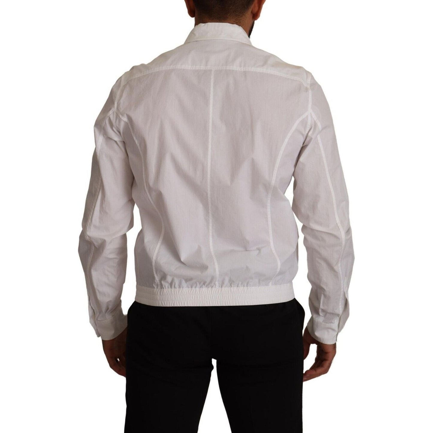 Dolce & Gabbana Elegant Italian White Cotton Shirt Dolce & Gabbana Gray
