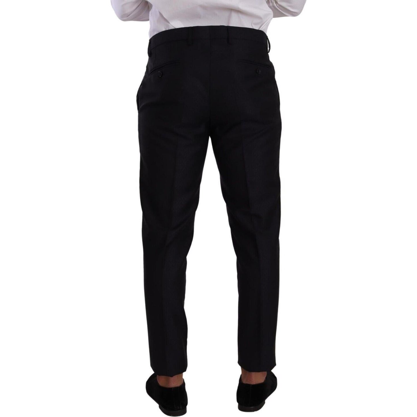Dolce & Gabbana Elegant Slim Fit Wool Silk Cashmere Men's Suit Dolce & Gabbana Black